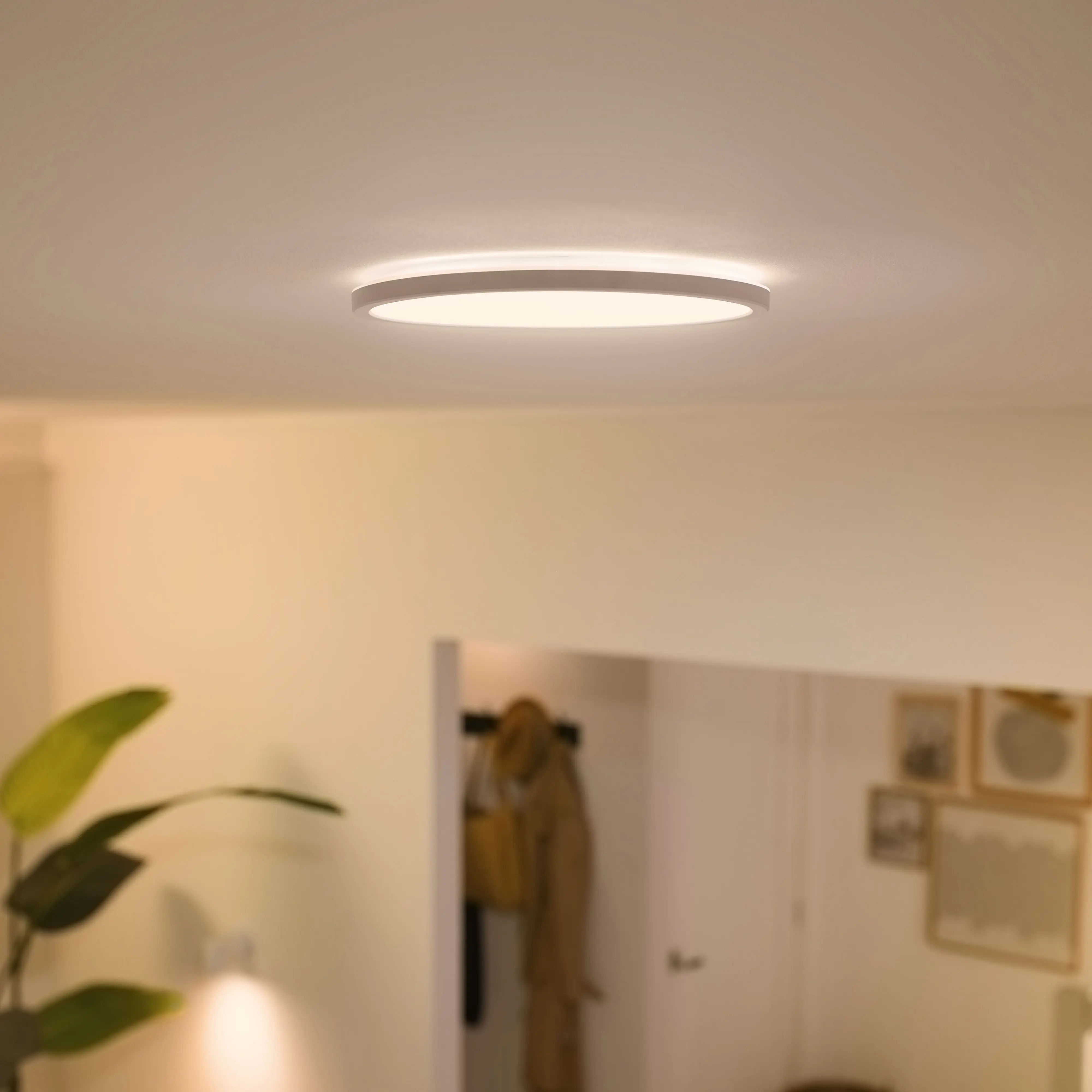 WIZ LED-Deckenleuchte SuperSlim 24 x 2 cm 14W warmweiß bis kaltweiß smart weiß