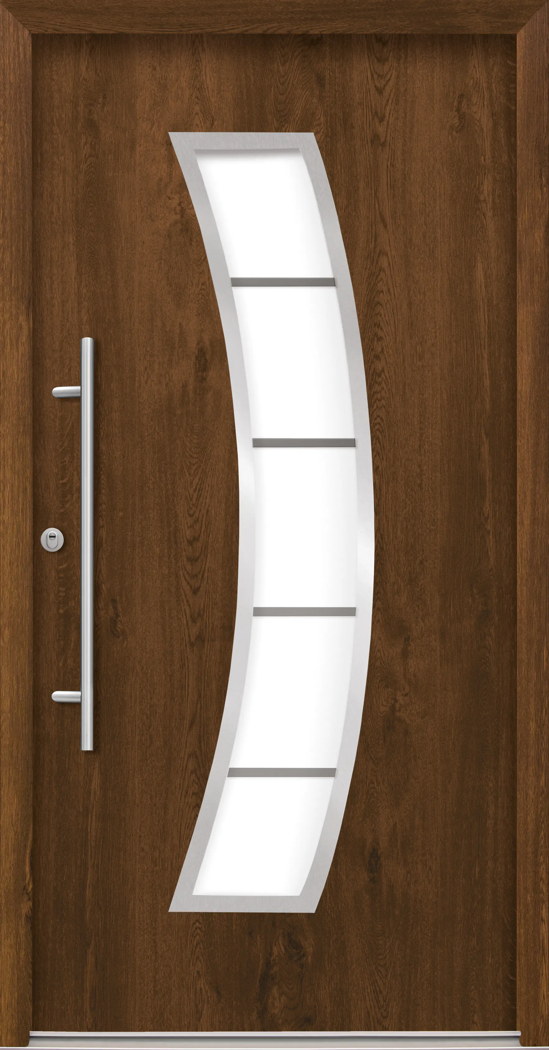 Splendoor Haustür Passivedoor Premium P14 RC2 Nussbaum DIN Links 110 x 210 cm