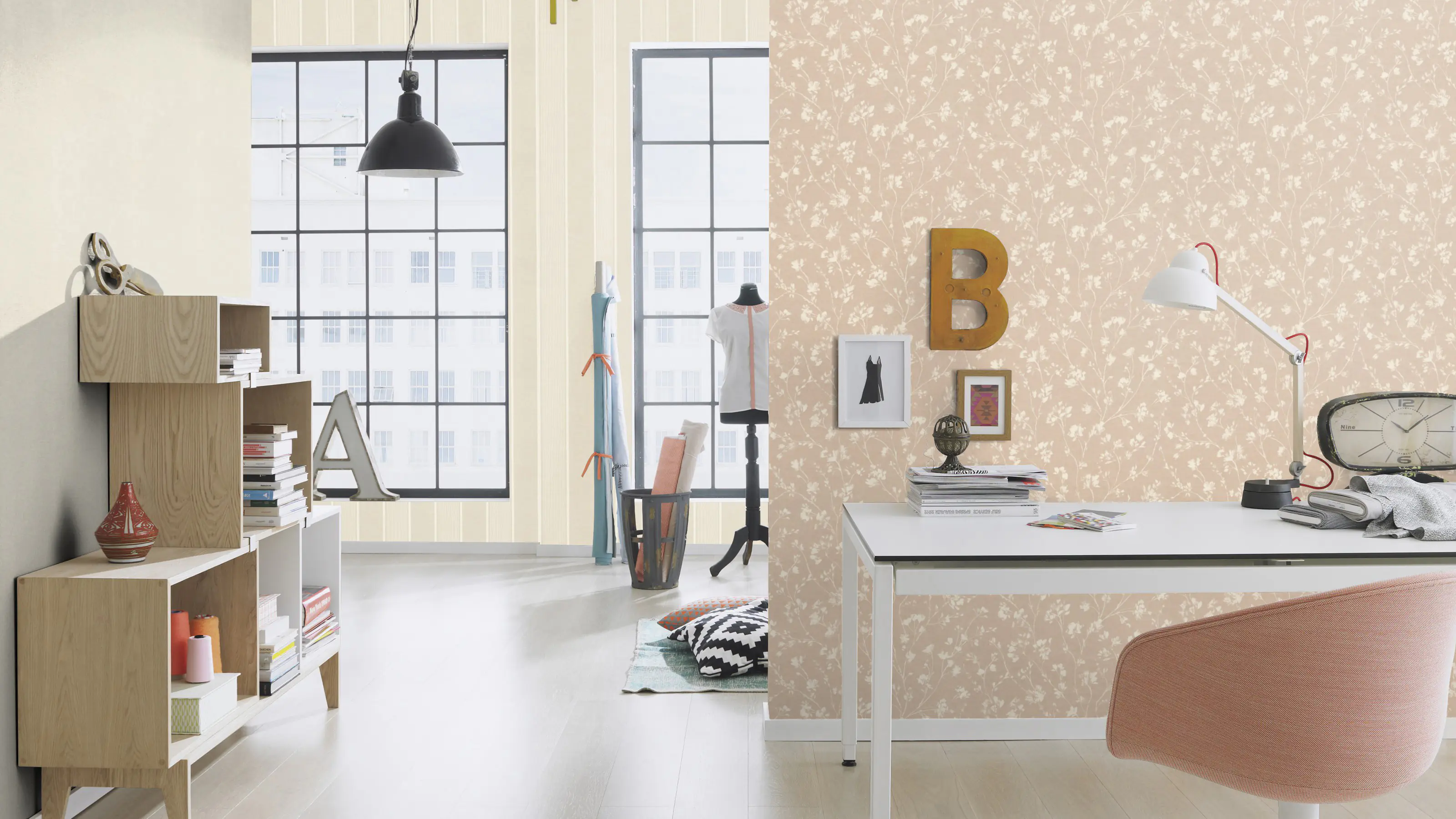 Rasch Vliestapete 463910 Selection Streifen beige-creme, 10,05 x 0,53 m