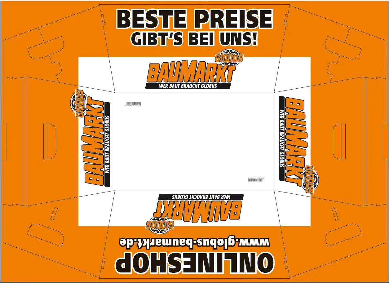 Globus Baumarkt Einkaufskorb 46 x 28 x 25 cm (L x B x H)