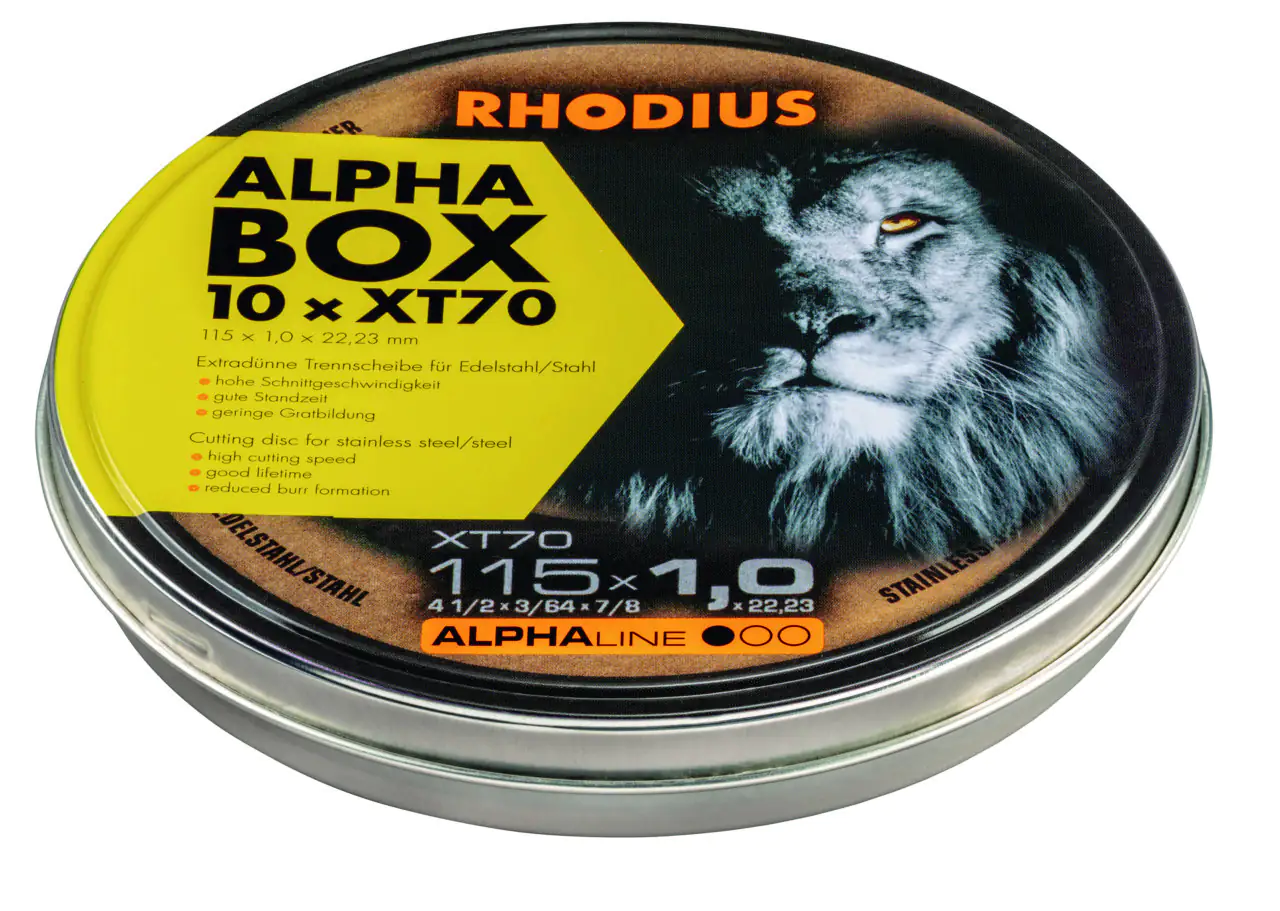 Rhodius Trennscheibe extradünn XT70 Ø 115 mm Bohrung 22,23 mm 10 Stück Rhodius Trennscheibe extradünn XT70 Ø 115 mm Bohrung 22,23 mm 10 Stück