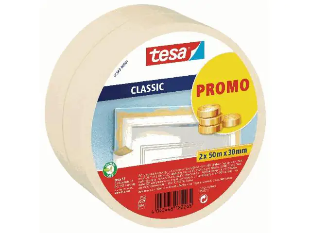tesa Malerband Promo 2er Turm Classic 2 x (50m x 30 mm), transparent tesa Malerband Promo 2er Turm Classic 2 x (50m x 30 mm), transparent