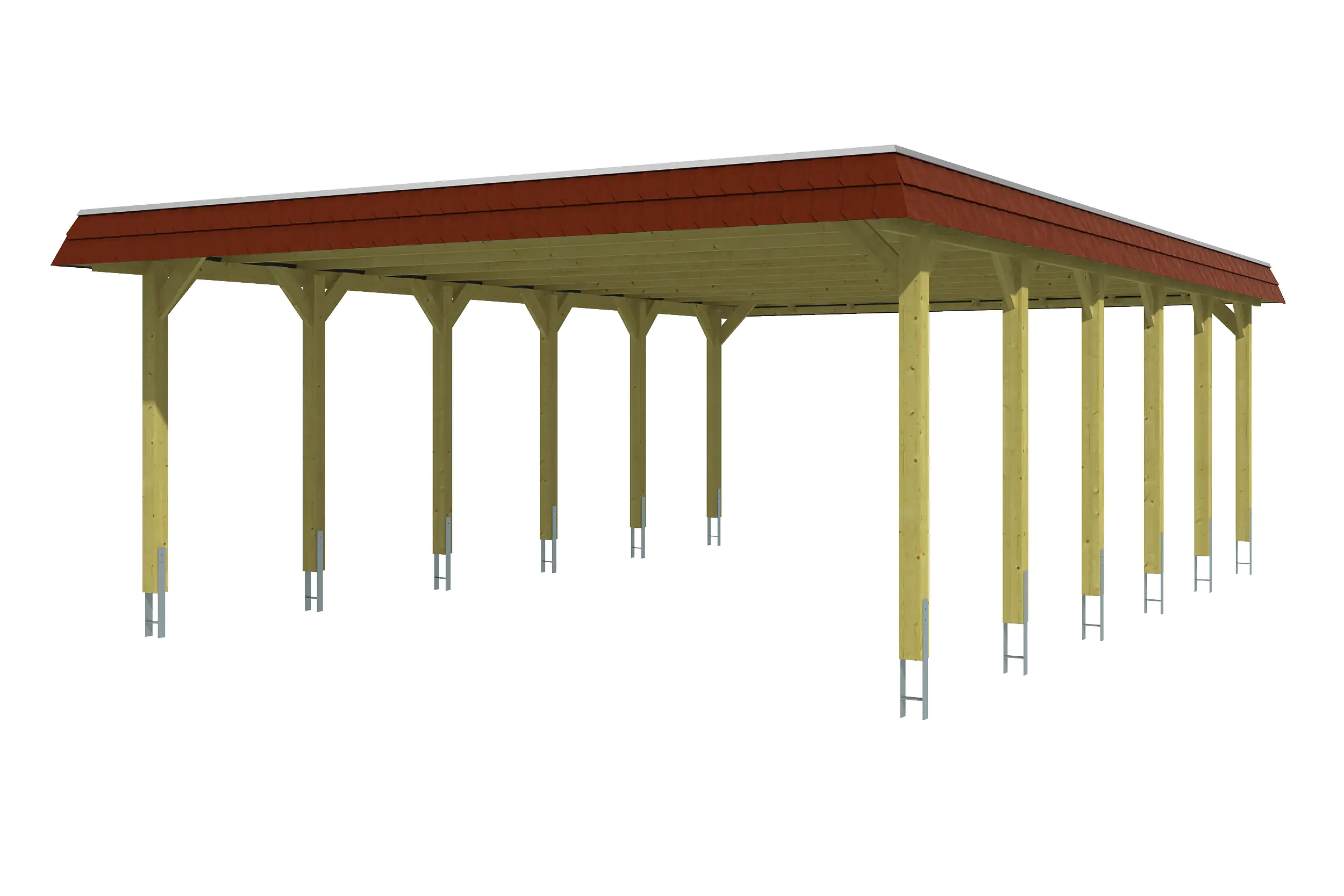 SKAN HOLZ Carport Spreewald 585 x 893 cm mit Aluminiumdach