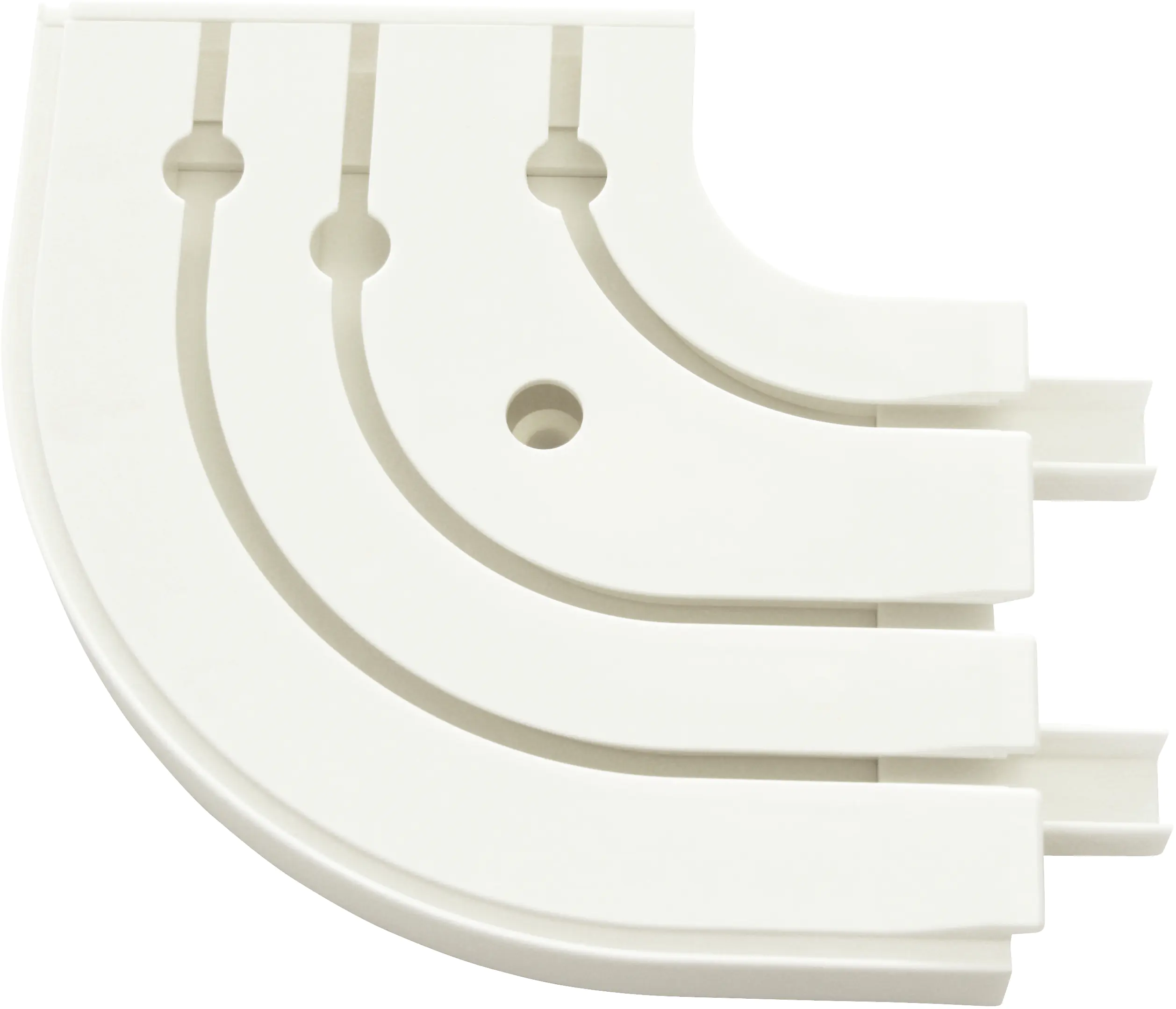 Gardinia Rundbogen für Vorhangschiene GE 3-läufig, weiß, 2 Stück