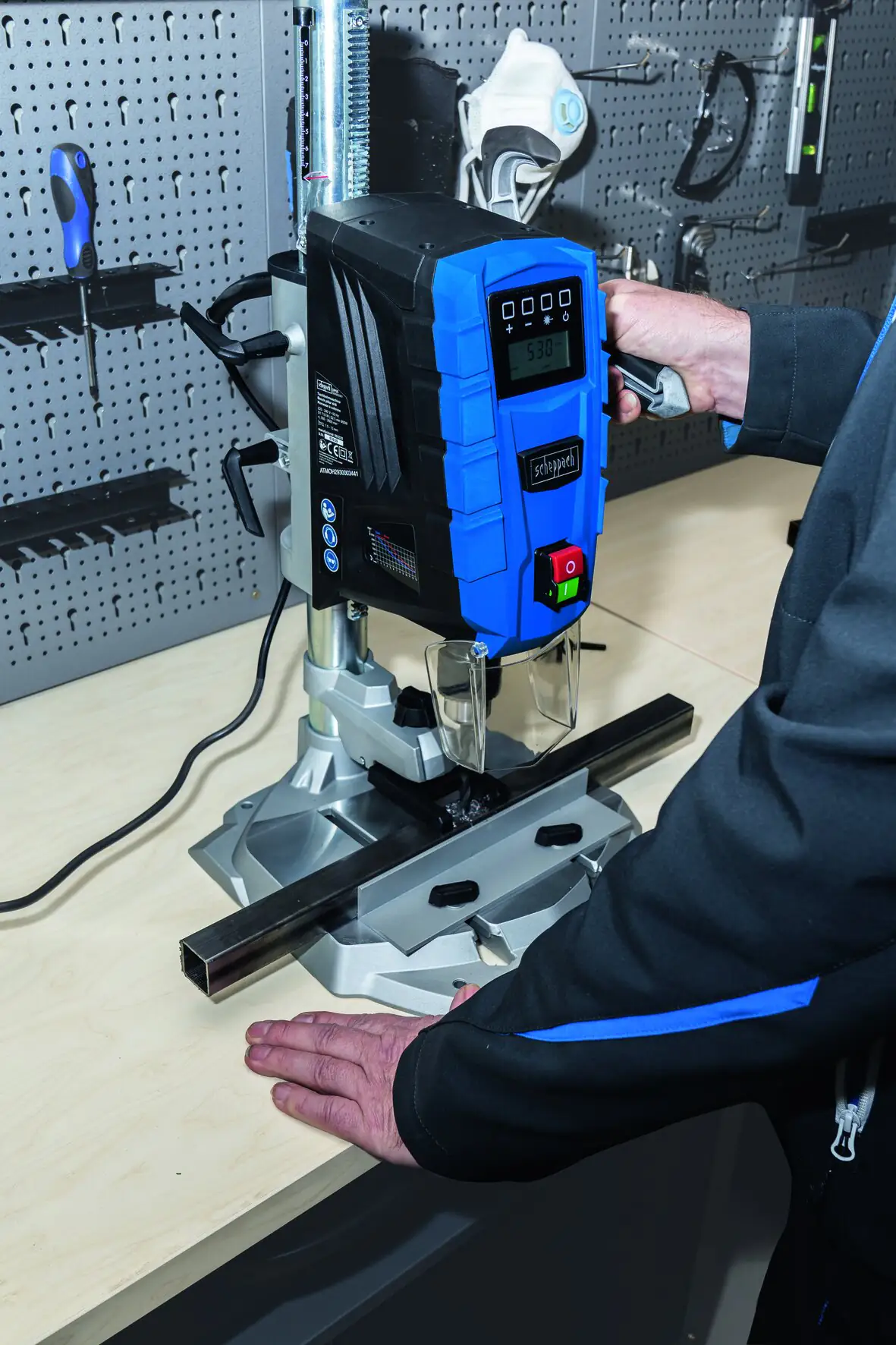 Scheppach Tischbohrmaschine DP55 710 W Digitaldisplay Laser Scheppach Tischbohrmaschine DP55 710 W Digitaldisplay Laser