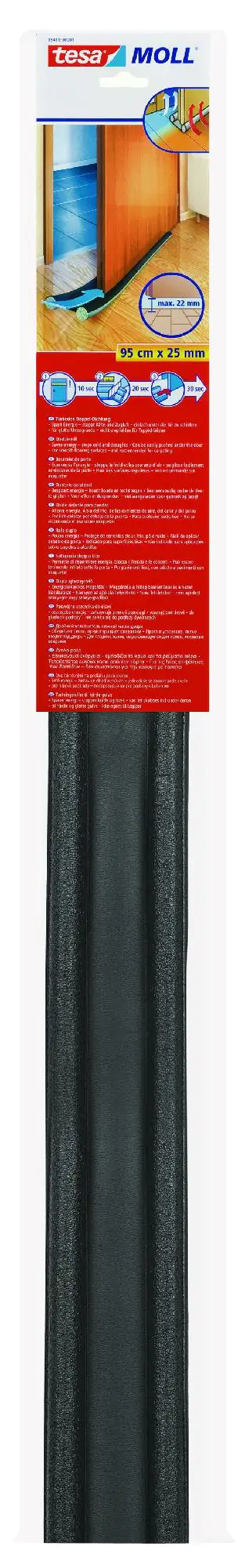 tesa Türbodendoppeldichtung grau, 95 cm x 25 mm