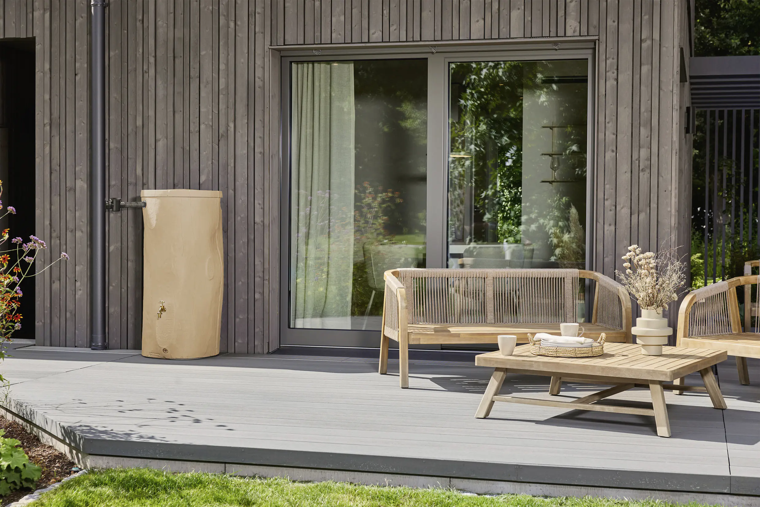 Garantia Regenspeicher Woodstock Baumstamm rund 250 L