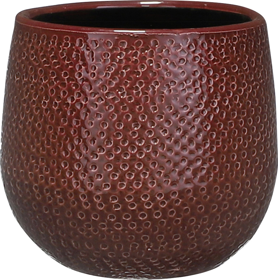 Mica Decorations Topf Gabriel ceramic 12 x 14 cm bordeaux