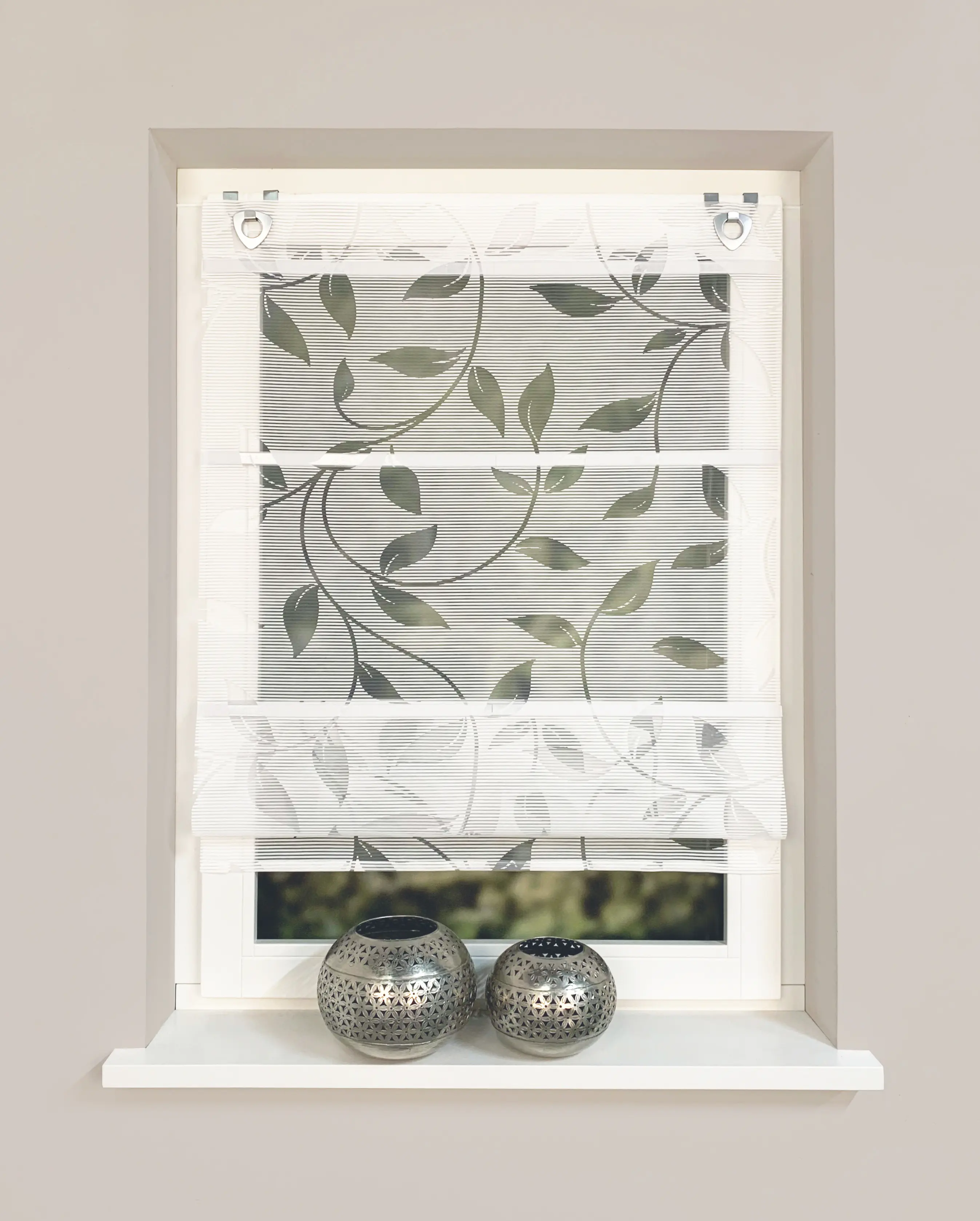 Home Wohnideen Magnetrollo Bambus 210 x 70 cm  weiß