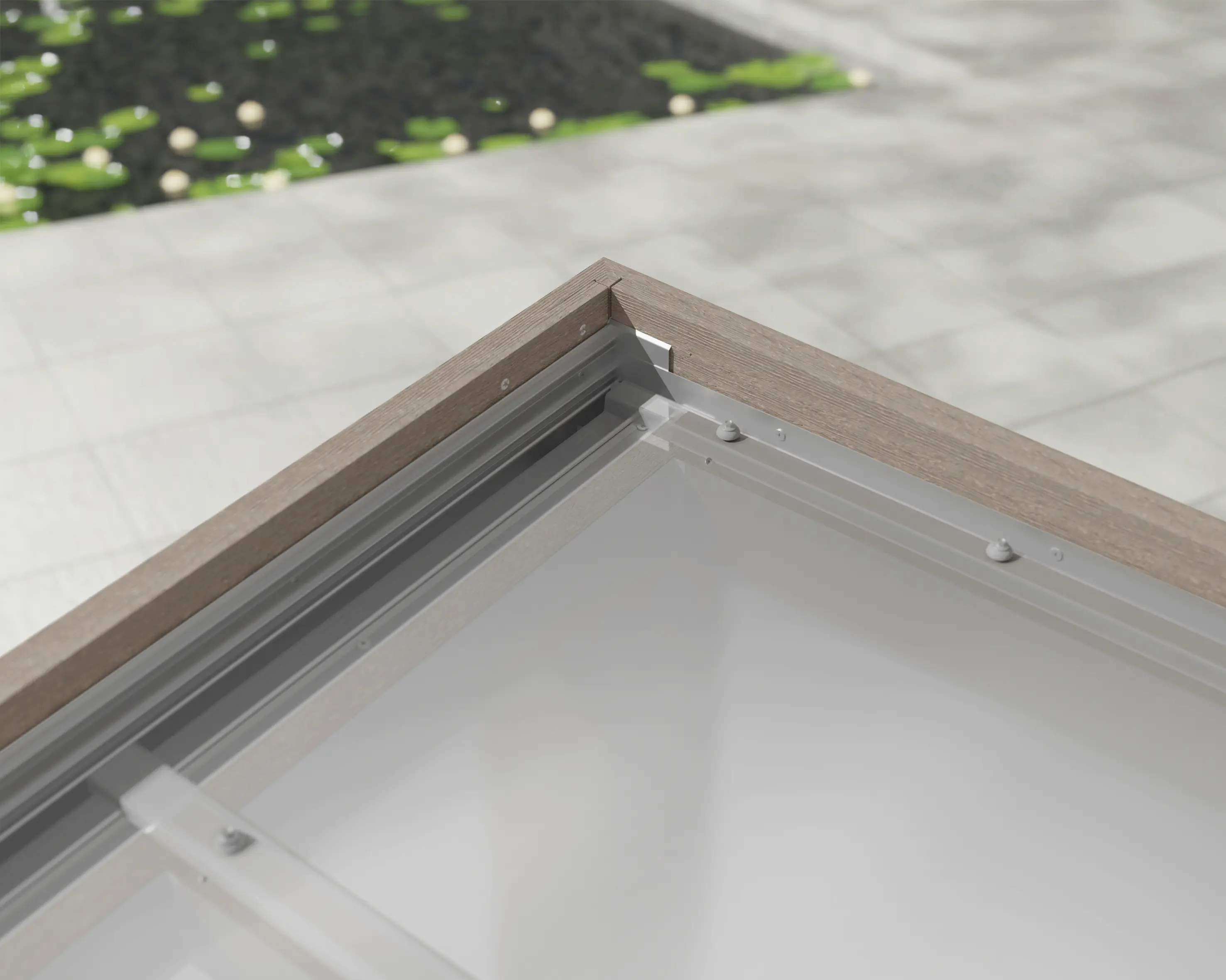 Canopia Terrassenüberdachung Helsinki Holz 340 x 294 cm braun