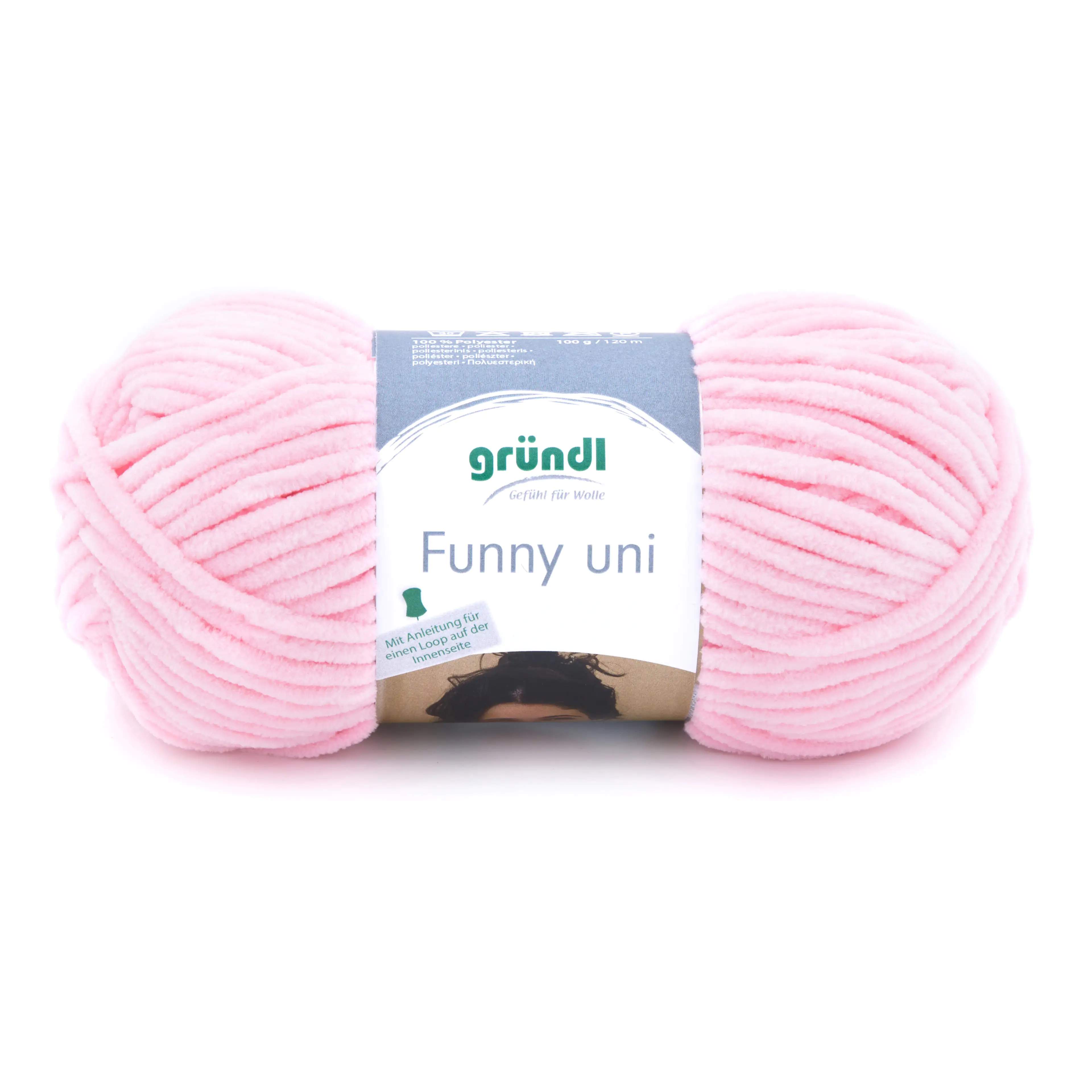 Gründl Wolle Funny uni 100 g pastellrosa