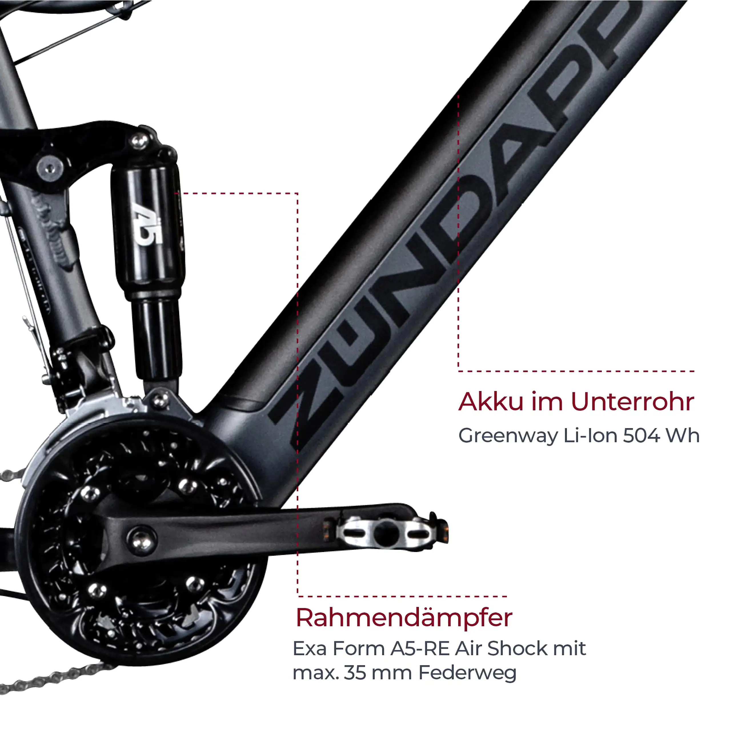 Zündapp E-Bike MTB XFS Fully 27,5 Zoll 27-Gang 504 Wh schwarz 