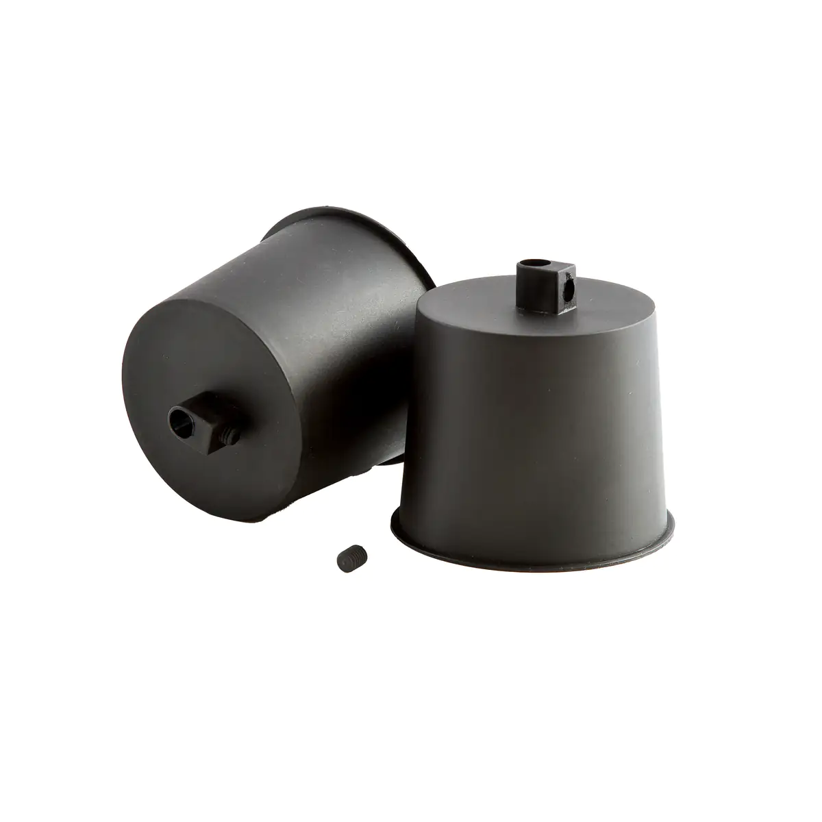 Lampen-Baldachin mit Kabelfixierung schwarz