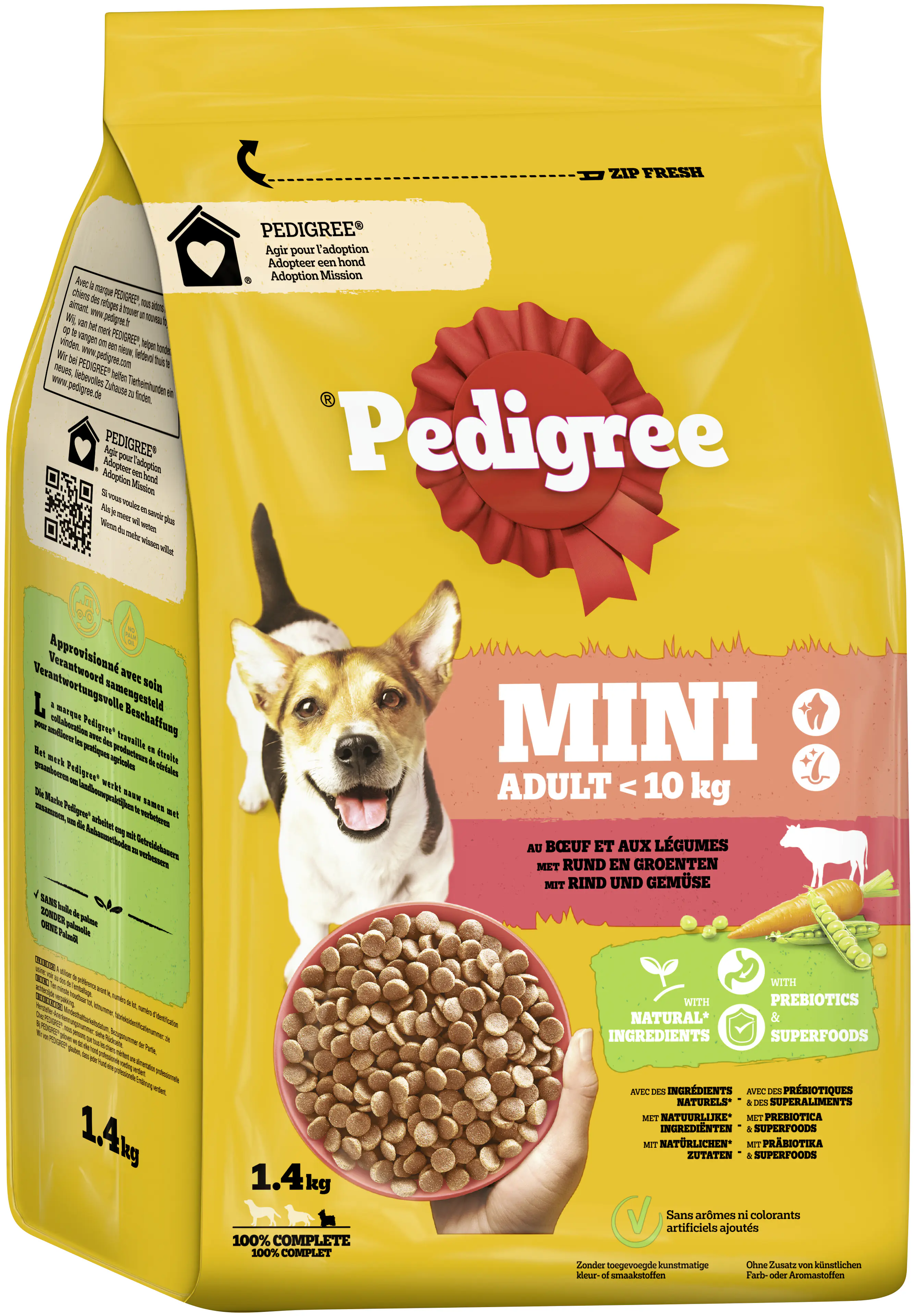 Pedigree Hundetrockenfutter Adult XL 1,4 kg Geflügel & Gemüse