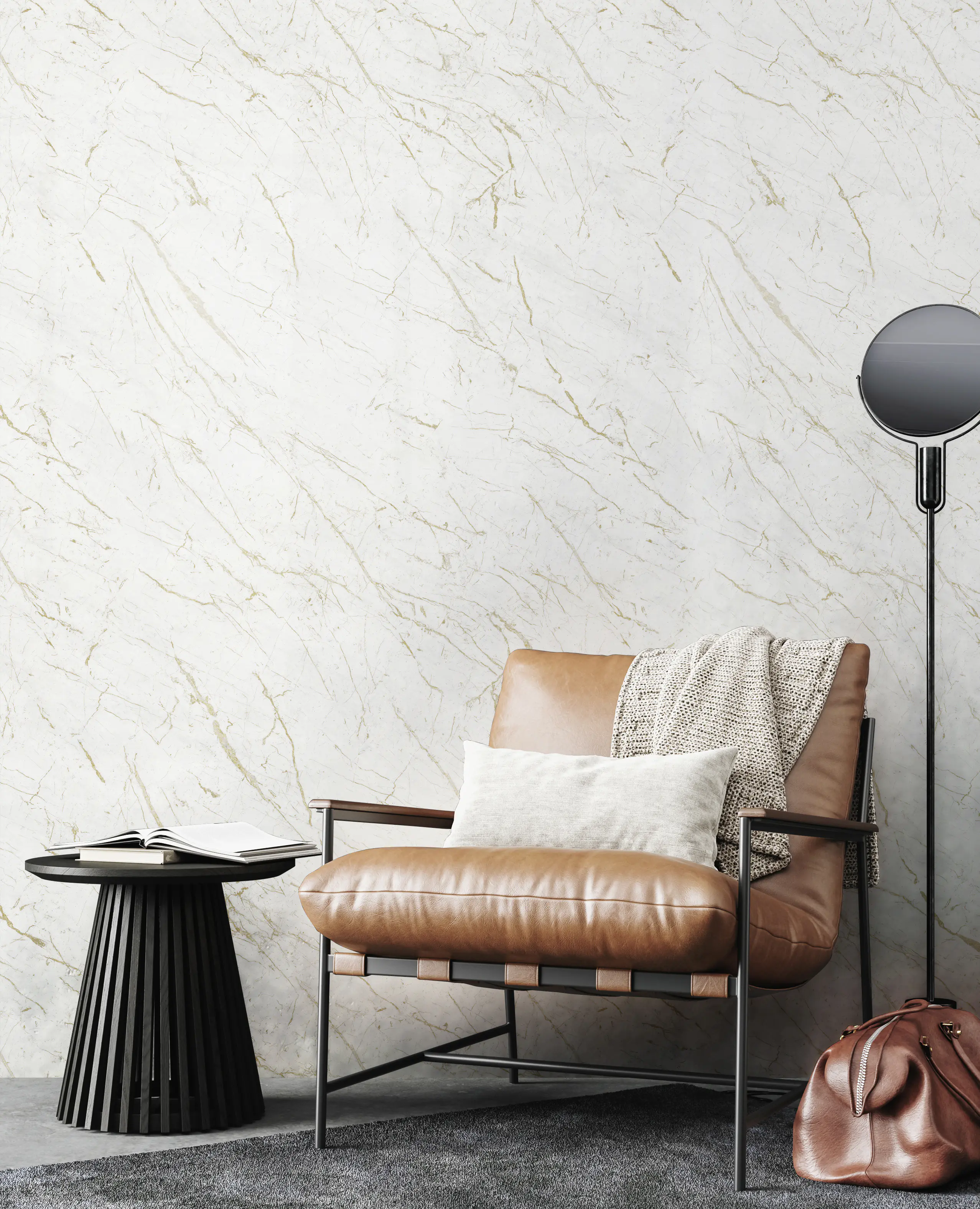 Grosfillex Wandpaneel 3D Optik Mineral Calacatta 260 x 37,5 cm 8 mm 3 Stück