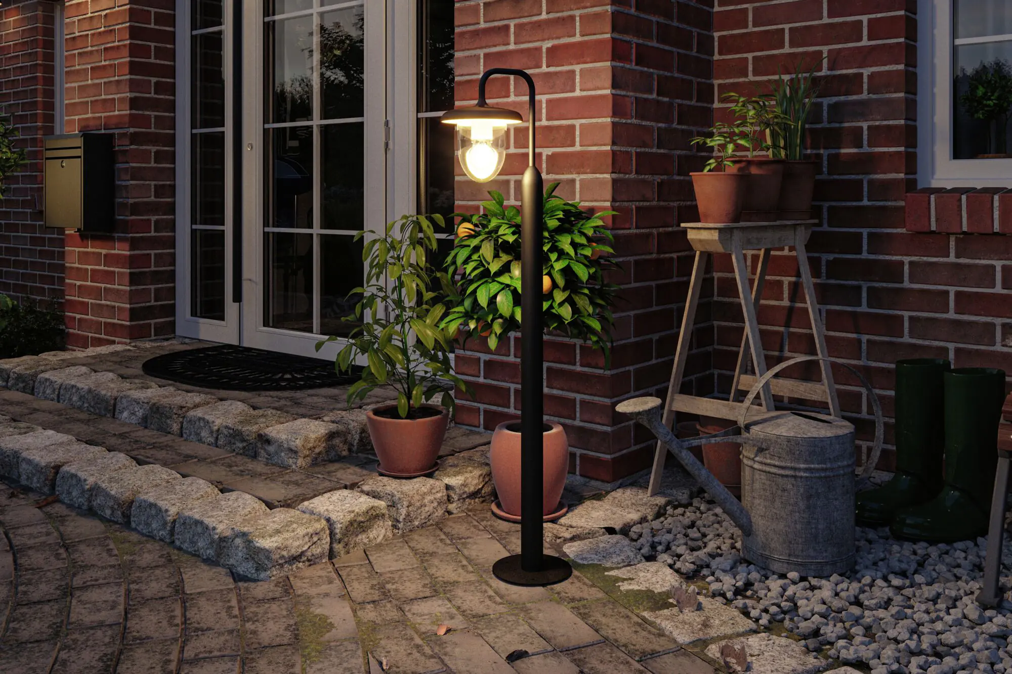 Paulmann LED Außen-Wandleuchte Vintario anthrazit 30,5 x 18 cm E27