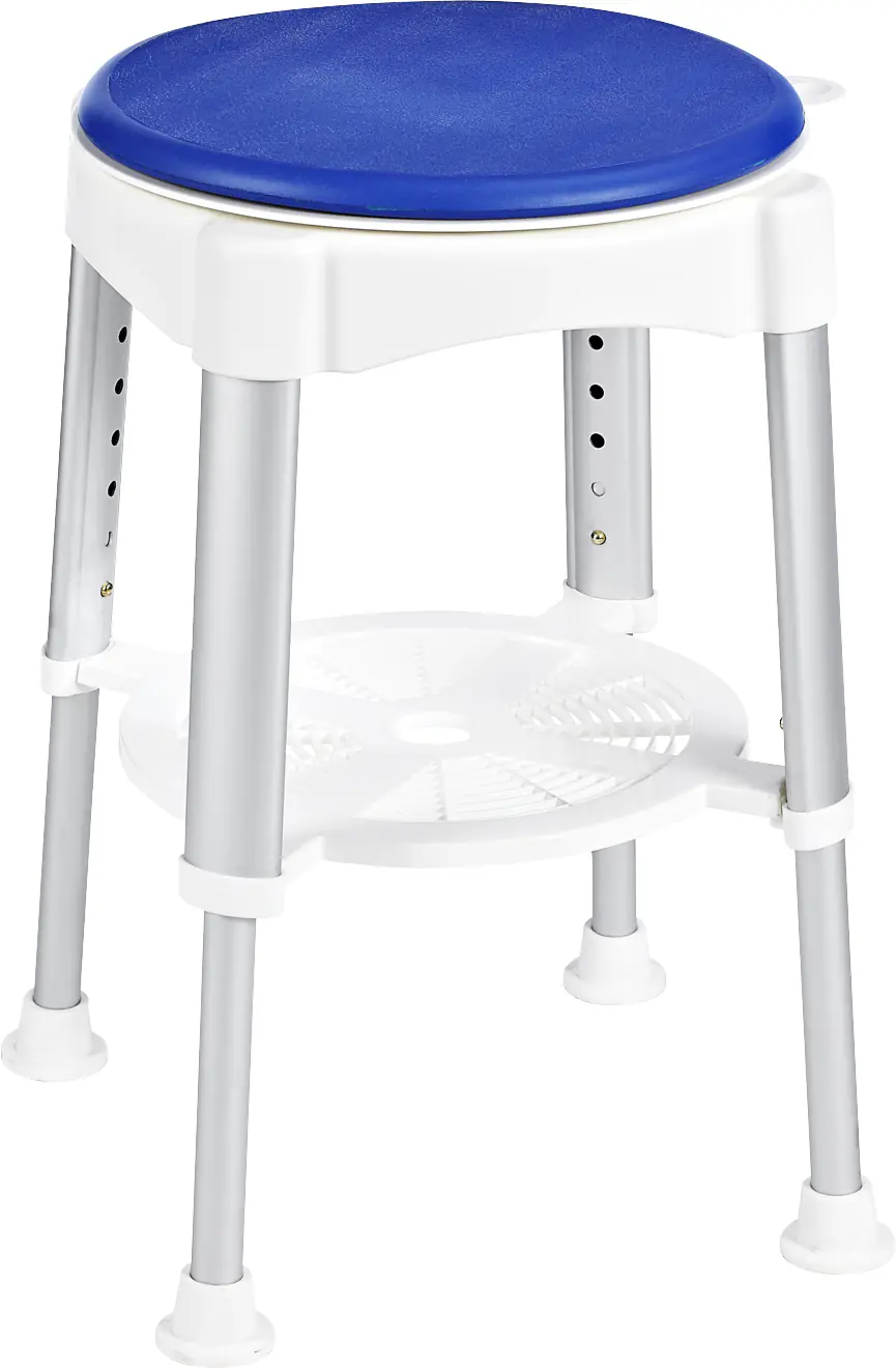 Ridder Badhocker rund mit drehbarer Sitzfläche, höhenverstellbar