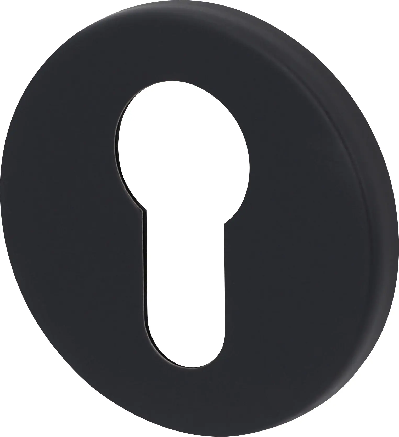 Alpertec Rosettenpaar für Türgarnitur PZ Edelstahl schwarz matt Ø 5 cm