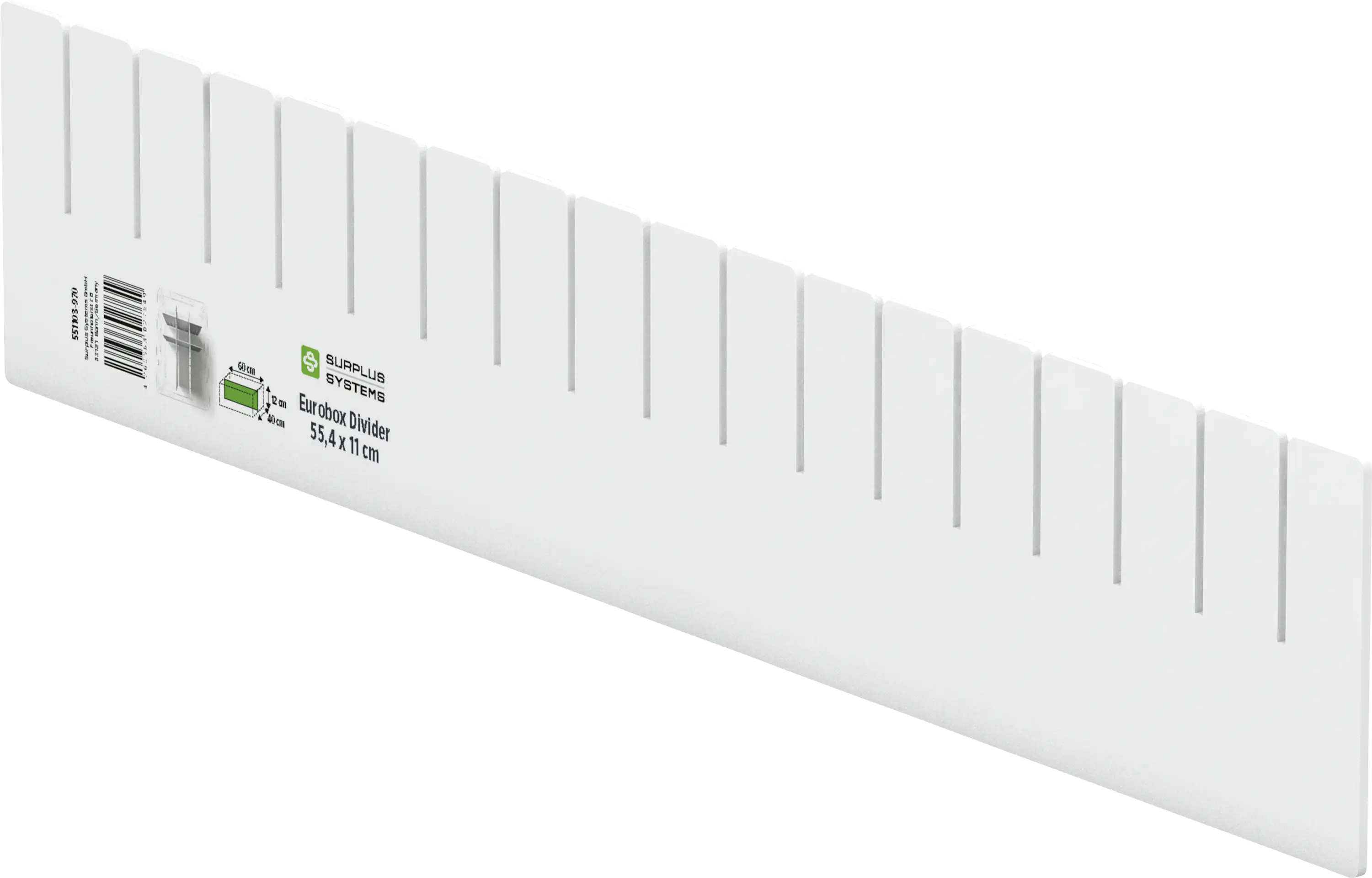 Surplus Systems Abtrenner für Eurobox 55,4 x 10 cm weiß Surplus Systems Abtrenner für Eurobox 55,4 x 10 cm weiß