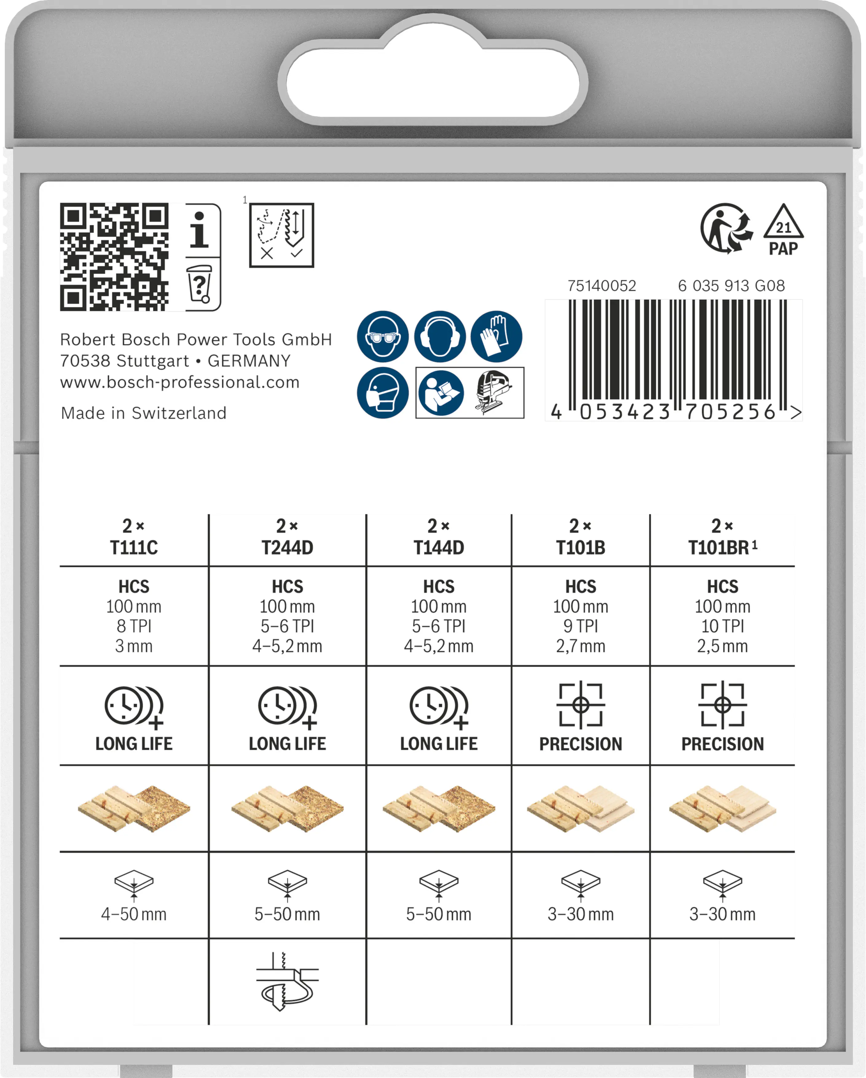 Bosch Stichsägeblätter X-Pro Line Basic für Holz 10-tlg.
