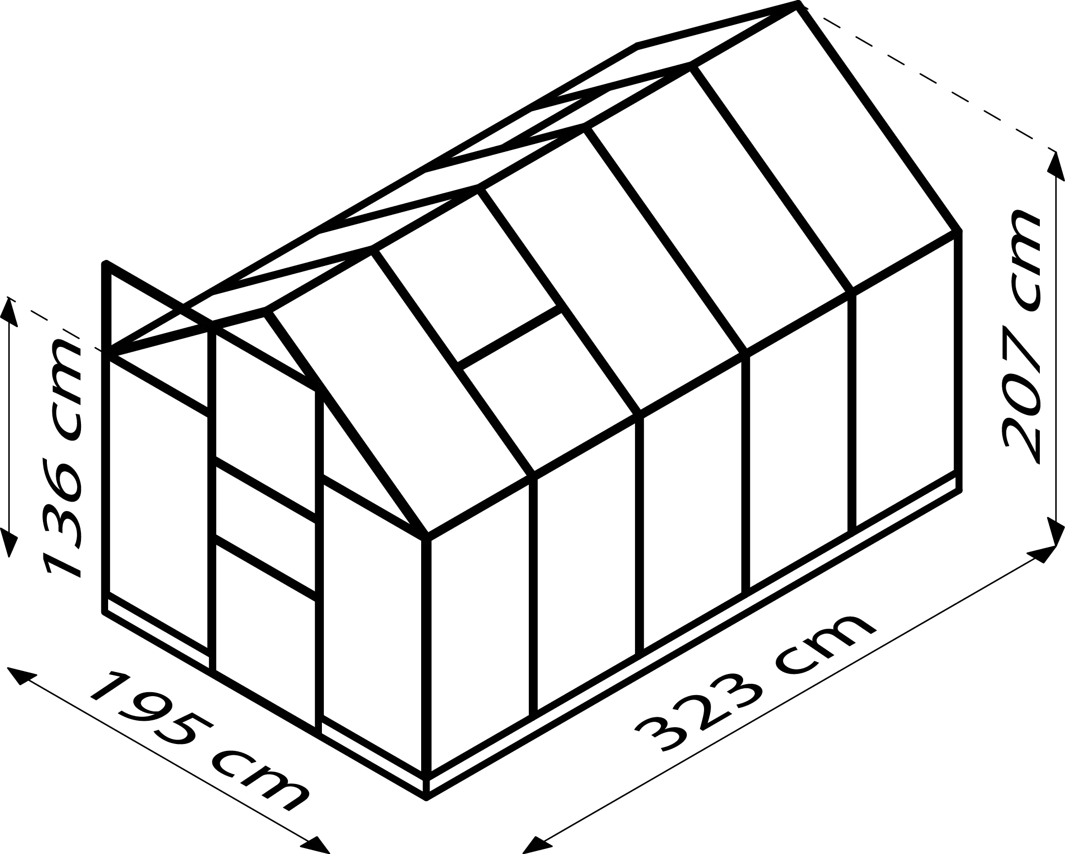 Vitavia Gewächshaus Apollo 6200 195 x 323 cm 4 mm Hohlkammerplatten Vitavia Gewächshaus Apollo 6200 195 x 323 cm 4 mm Hohlkammerplatten