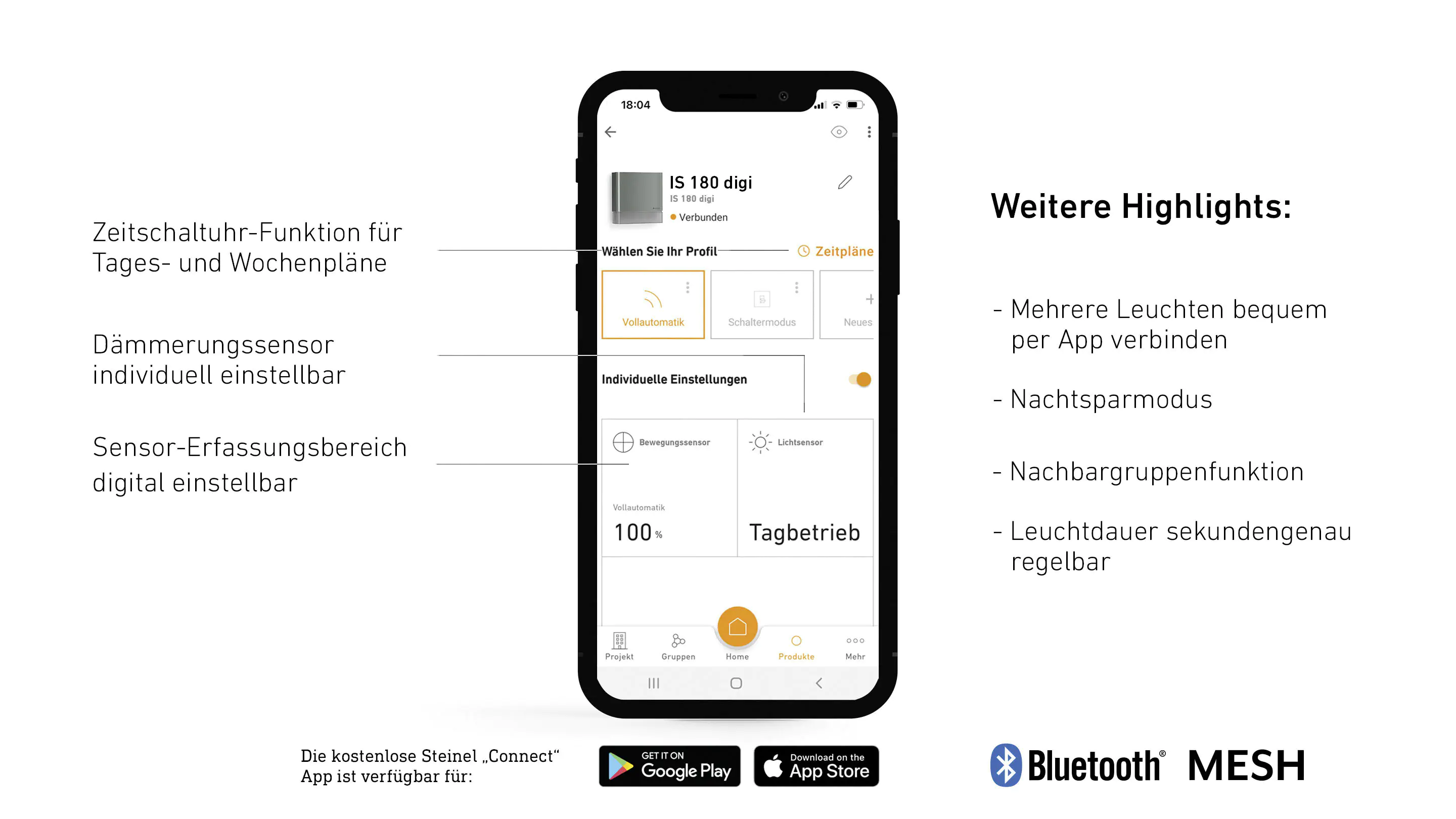 Steinel Bewegungsmelder IS 180 digi anthrazit, Kunststoff, IP54