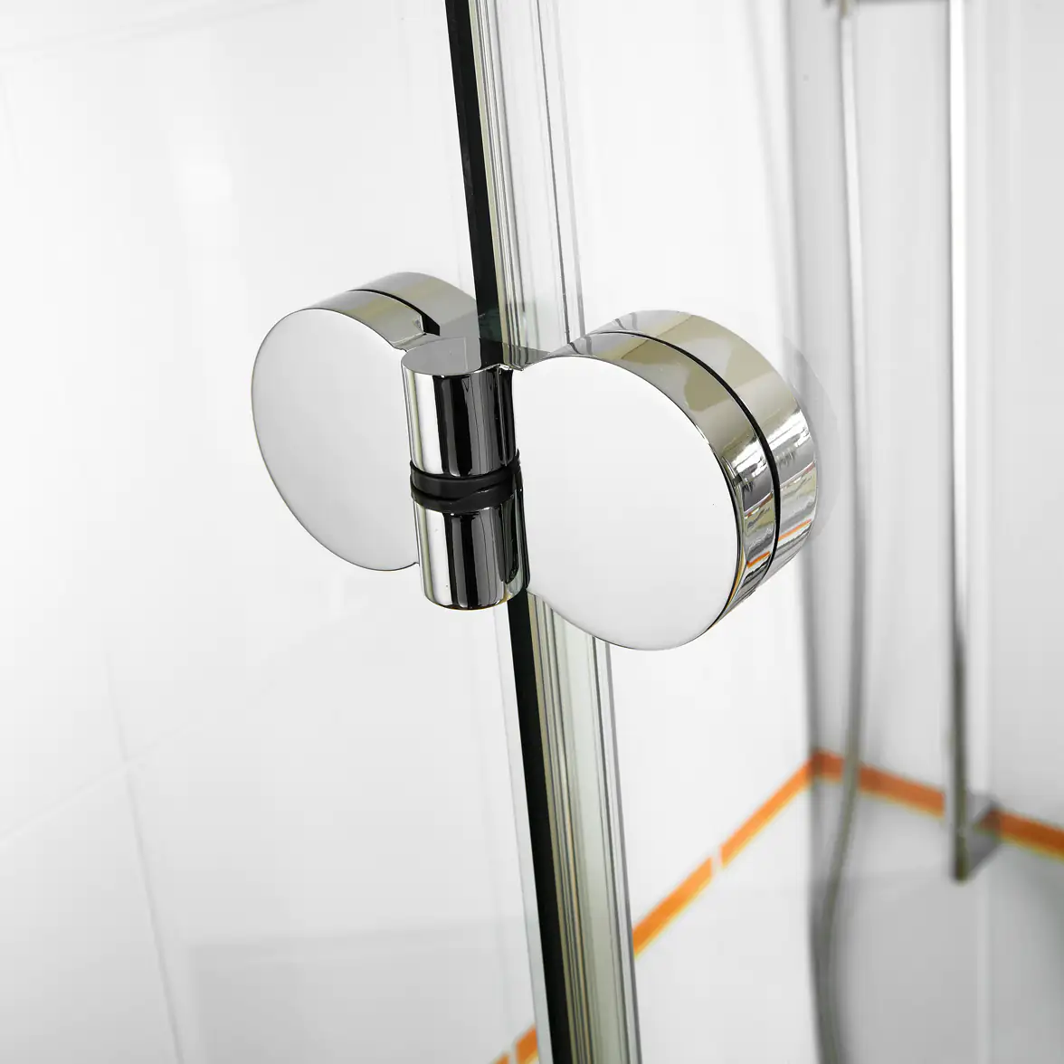 Breuer Elana Komfort Drehfalt-Duschtür 100 2 Falttüren, 100x100, Alu chromeffekt, Klarglas hell