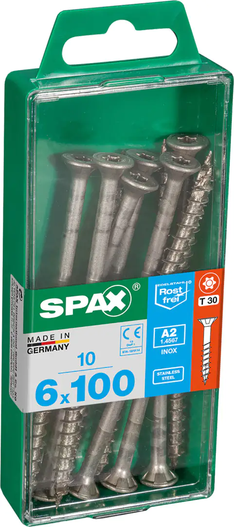 Spax Universalschrauben 6.0 x 100 mm TX 30 Senkkopf - 10 Stk.