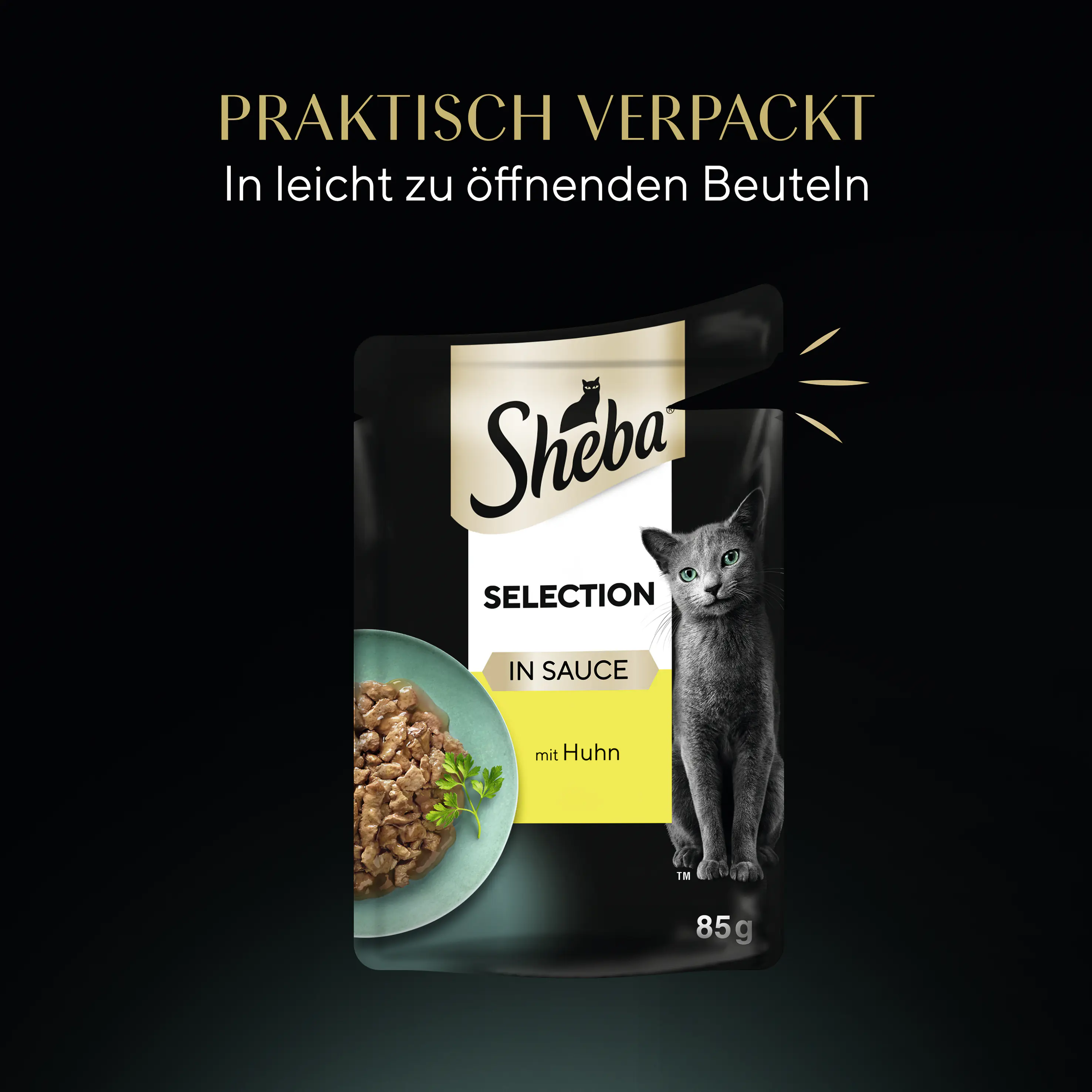 Sheba Selection in Sauce Katzennassfutter Adult  85 g Huhn