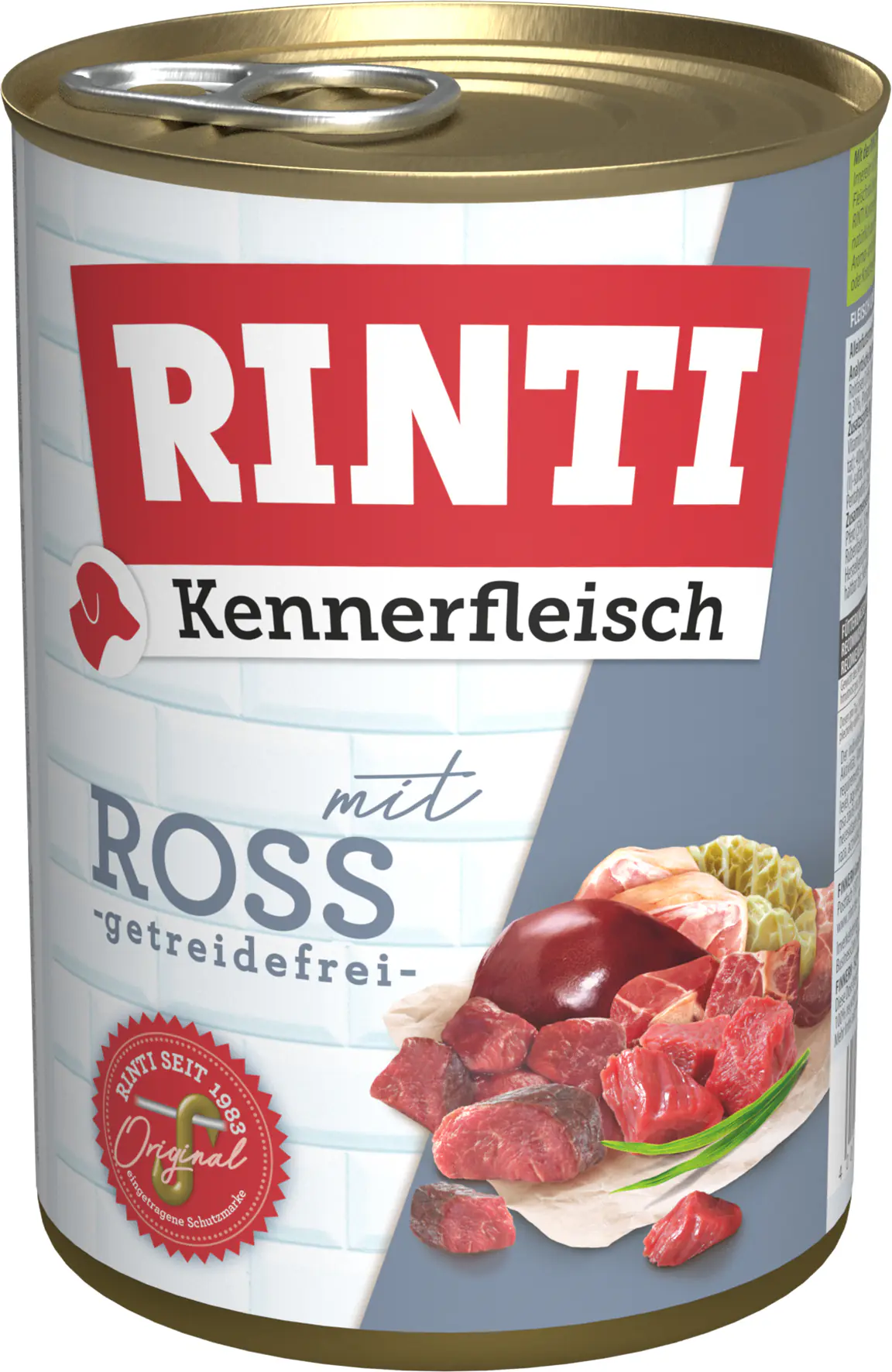 Rinti Kennerfleisch Hundenassfutter Adult getreidefrei 400 g Ross