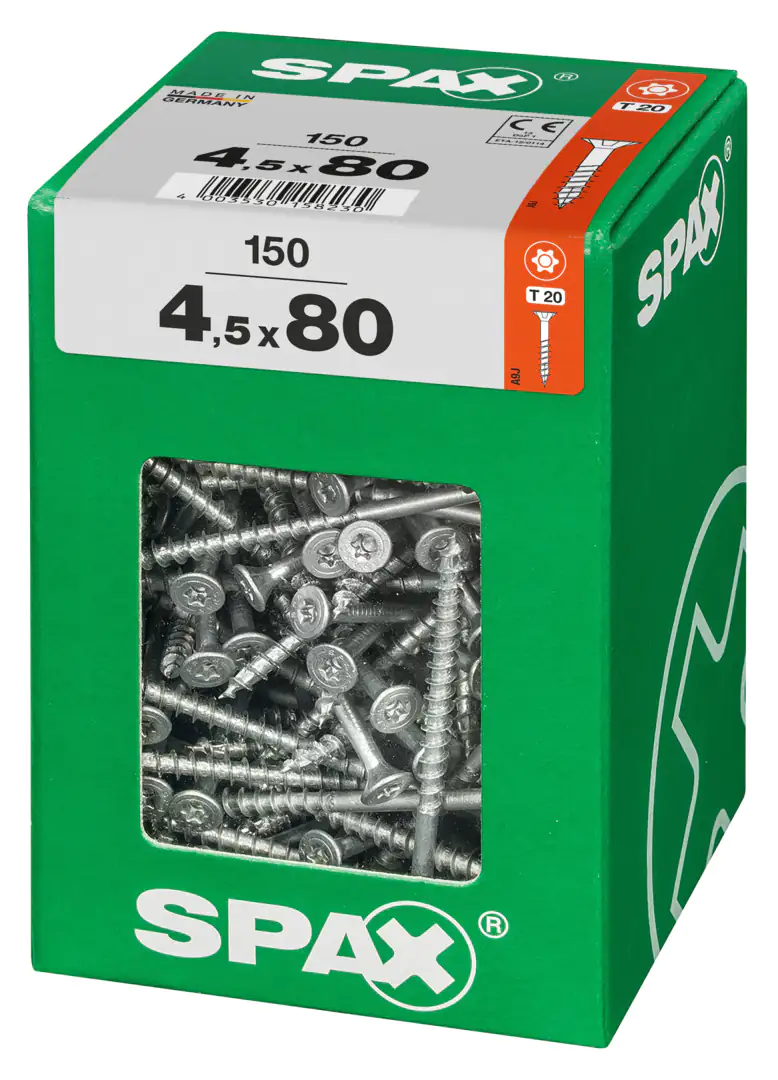Spax Universalschrauben 4.5 x 80 mm TX 20 - 150 Stk.