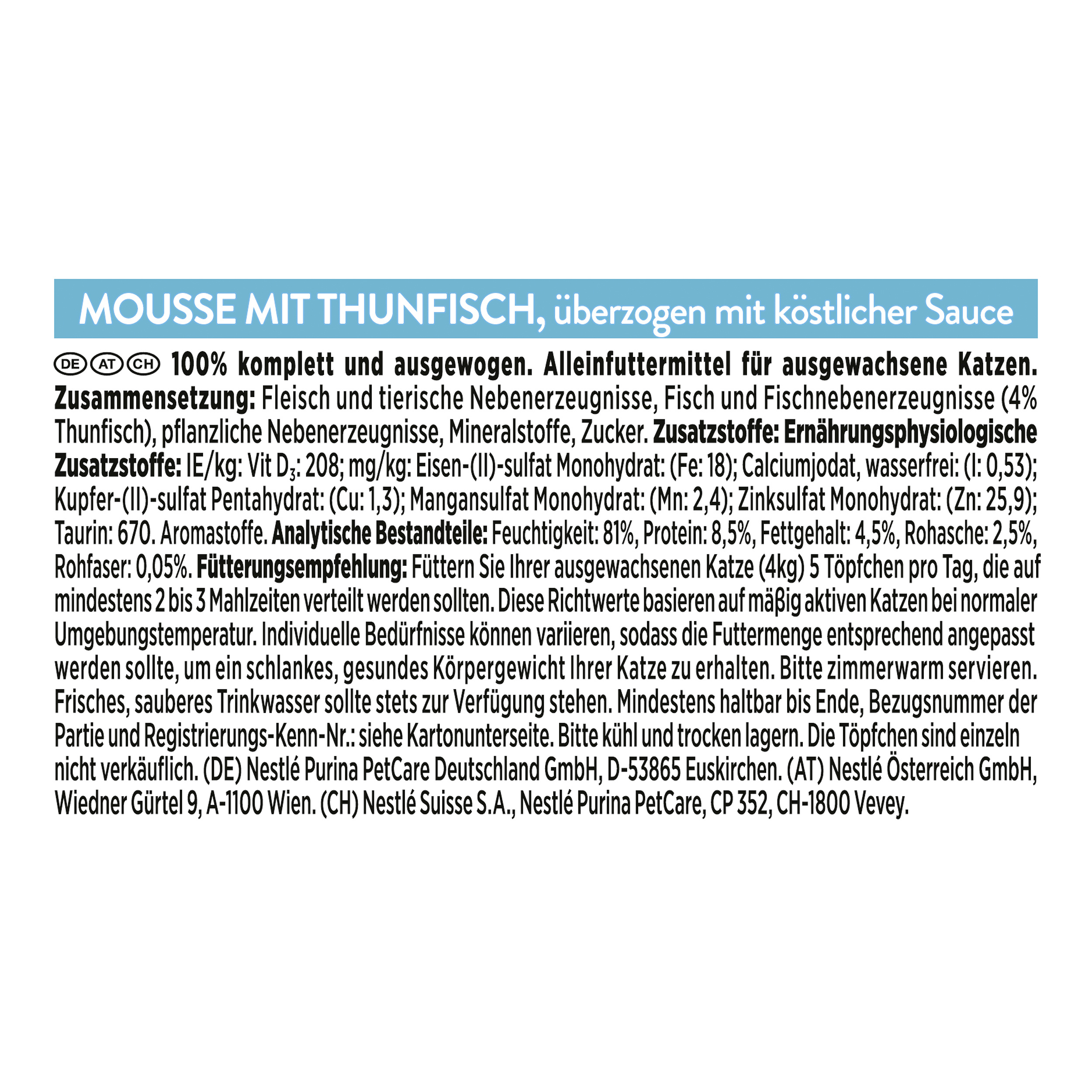 Gourmet Revelations Katzenfutter Mousse mit Thunfisch 2 x 57 g