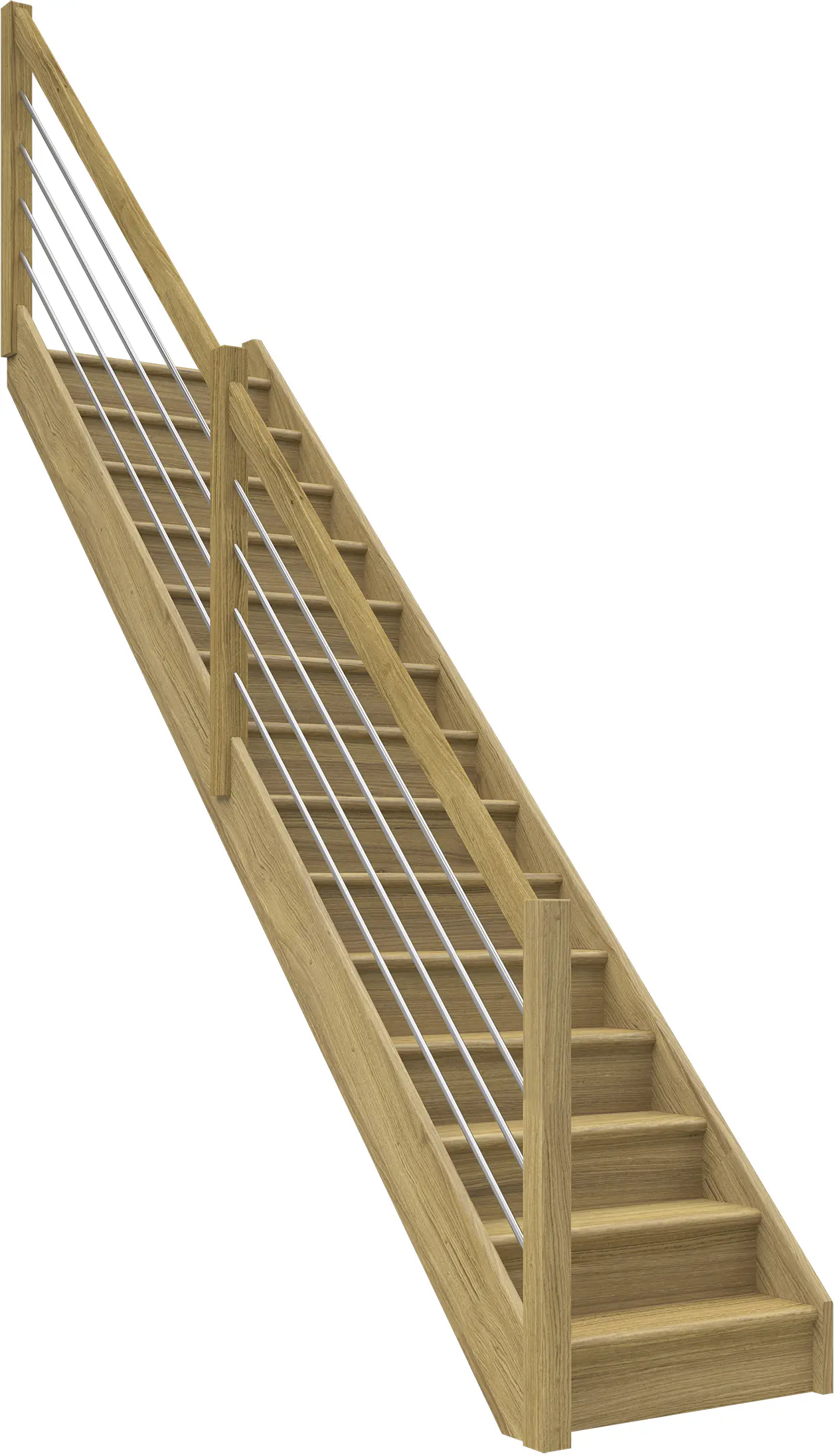 Dolle Raumspartreppen Paris gerade Eiche versiegelt inkl. Geländer