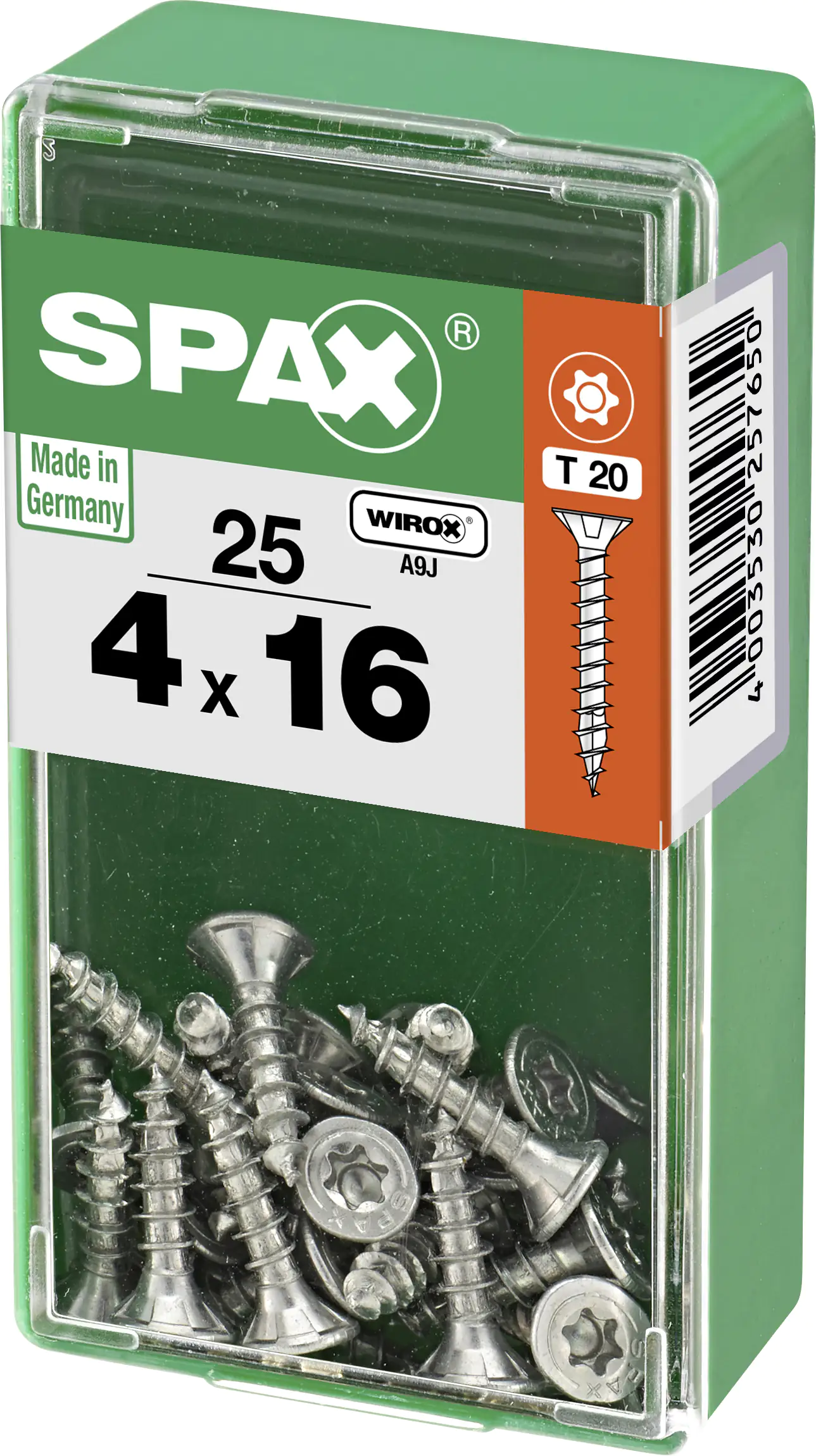 Spax Universalschrauben 4.0 x 16 mm TX 20 - 25 Stk.