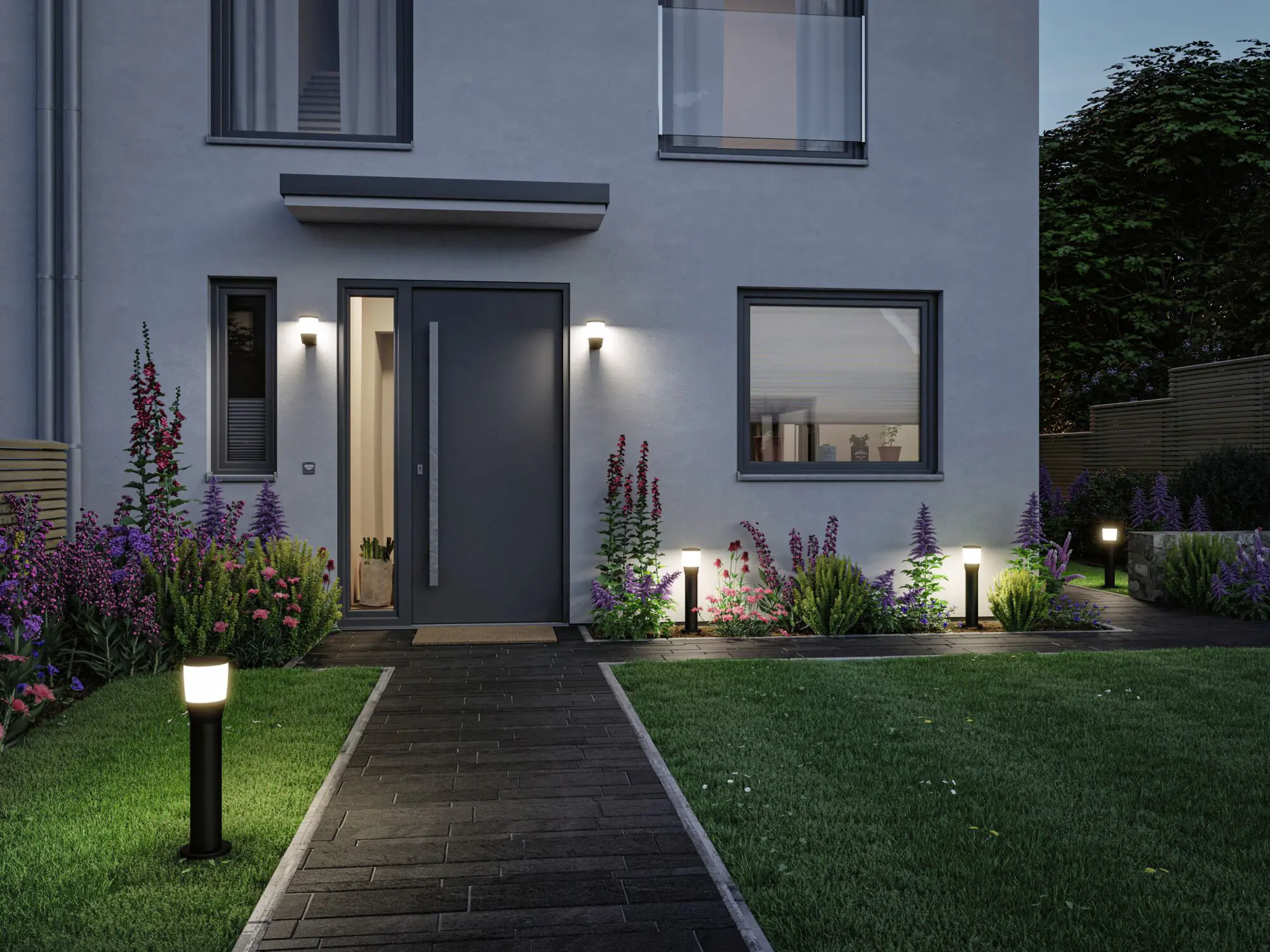 Paulmann LED Pollerleuchte Bako anthrazit 50 x 12,3 cm E14