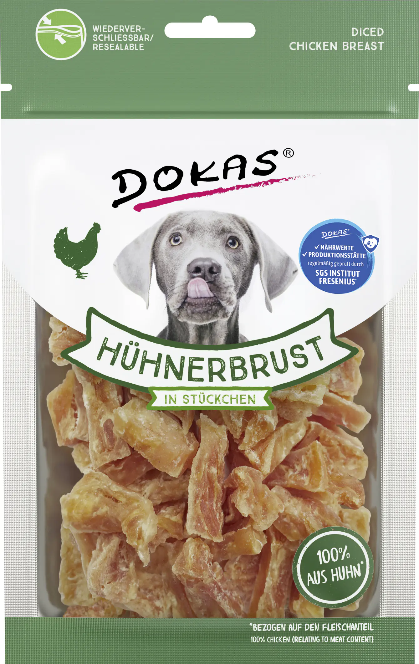 Dokas Hühnerbrust in Stückchen 70 g