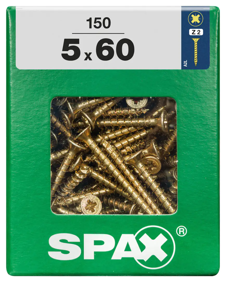 Spax Universalschrauben 5.0 x 60 mm PZ 2 - 150 Stk.