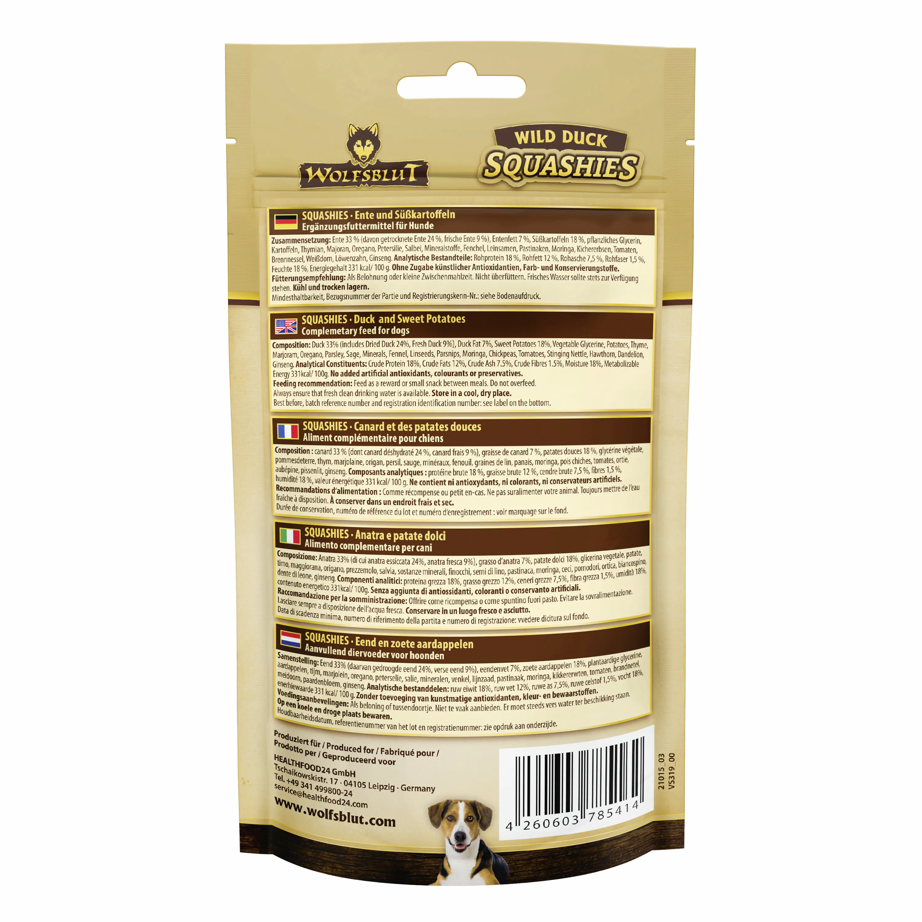 Wolfsblut Wild Duck Squashies Snack 100 g