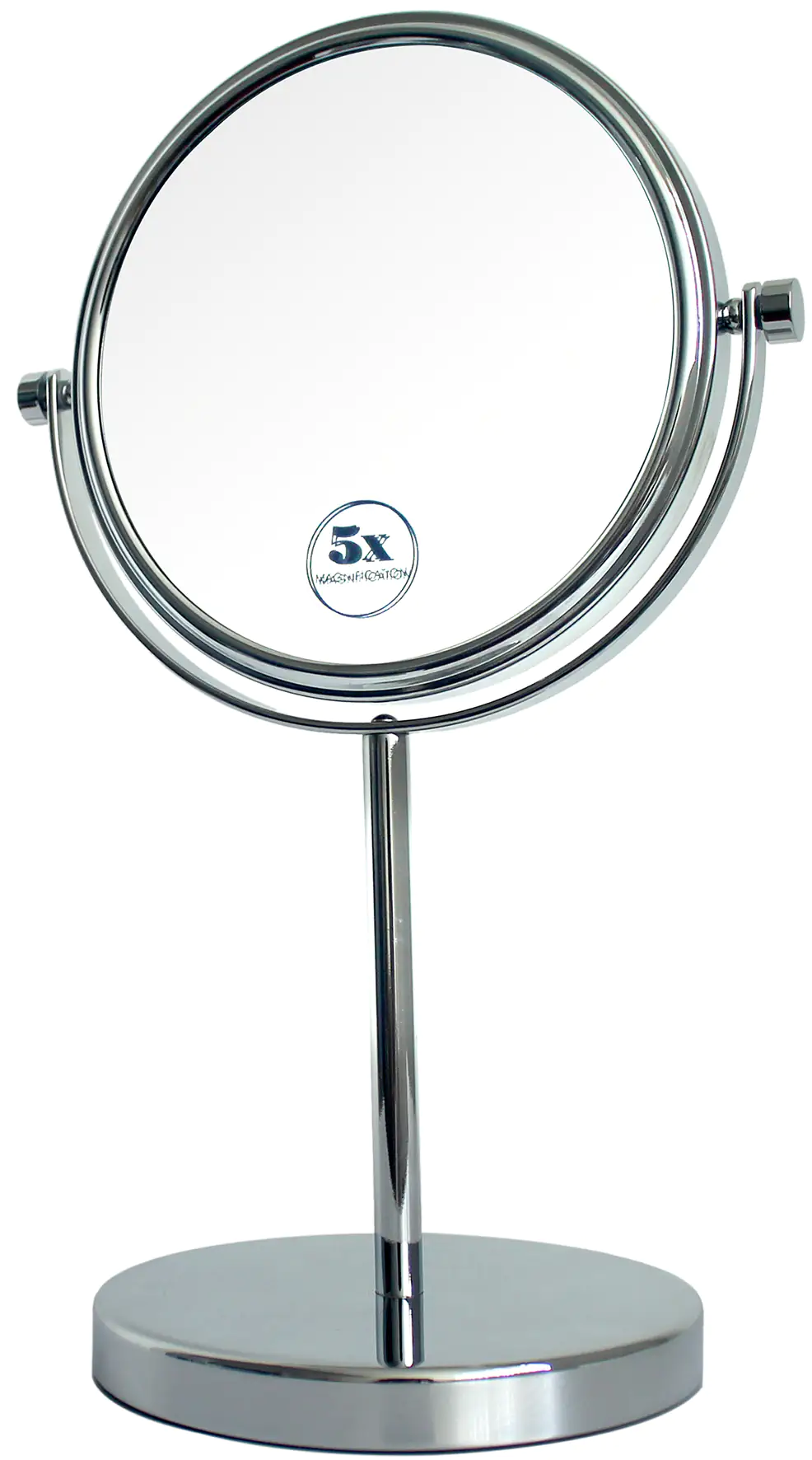 Primaster Stand-Kosmetikspiegel 5-fach Vergrößerung rund zweiseitig