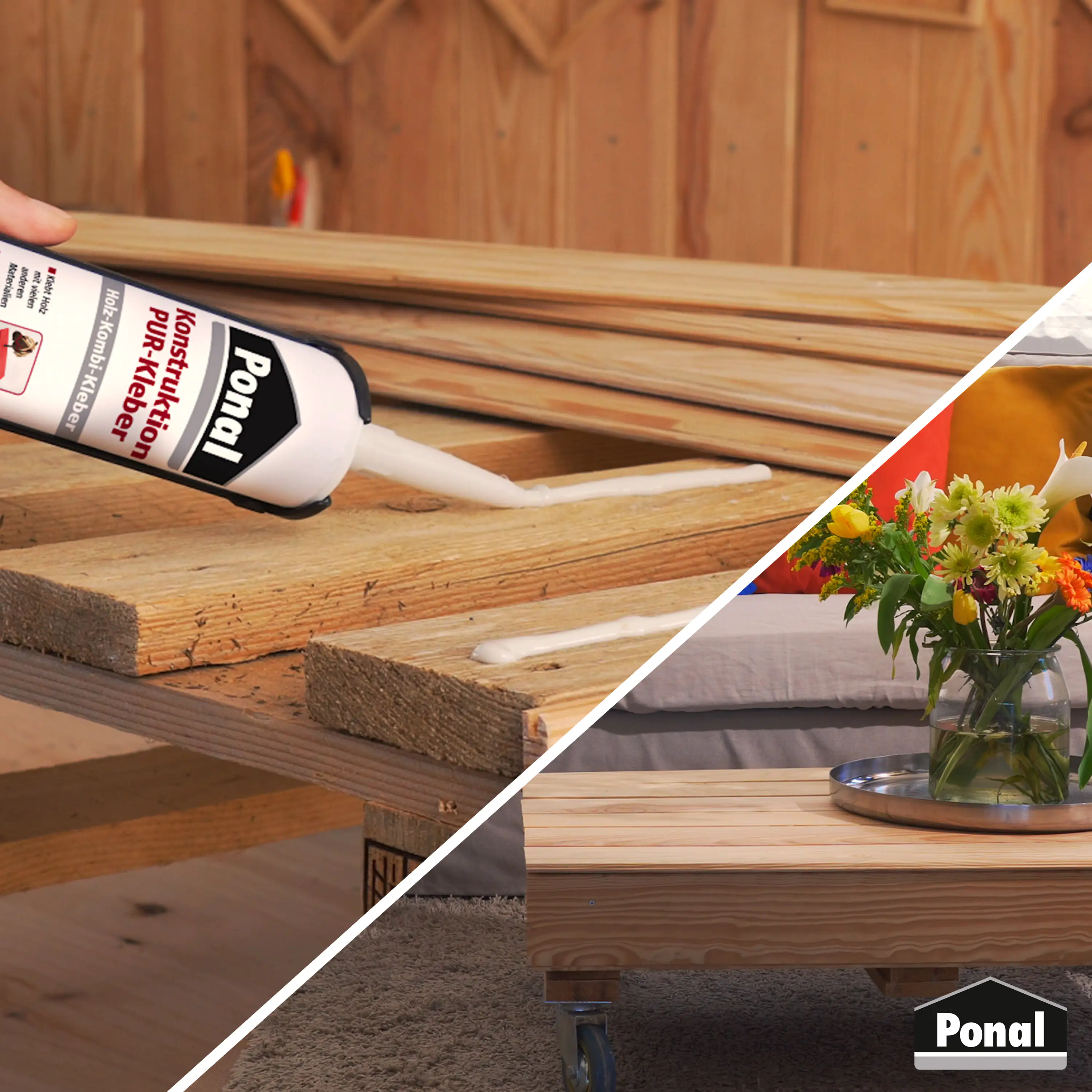 Ponal Konstruktion PUR-Kleber 530 g Kartusche, elfenbein Ponal Konstruktion PUR-Kleber 530 g Kartusche, elfenbein