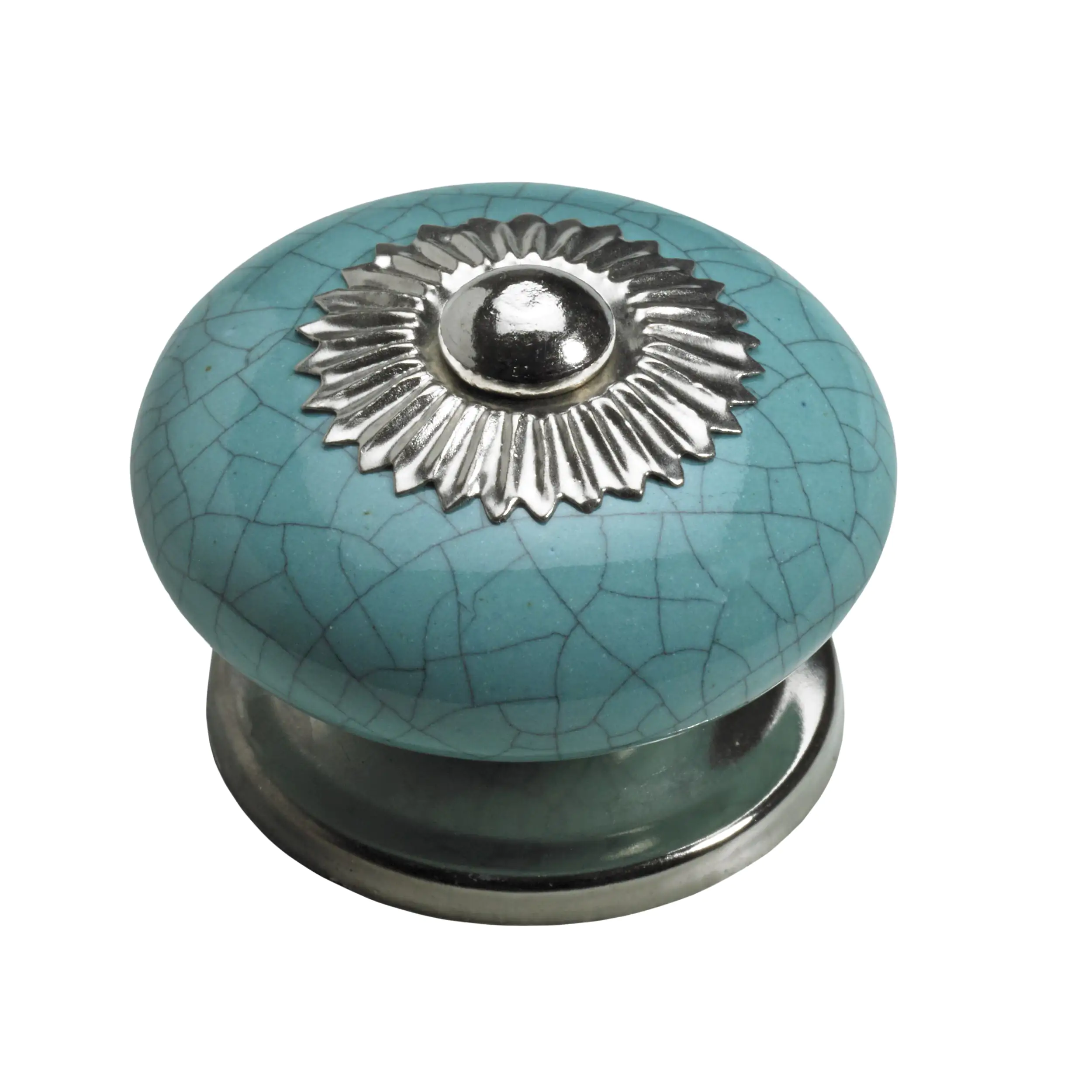 Hettich Möbelknopf Keramik vintage türkis Ø 35,0 mm - 1 Stück