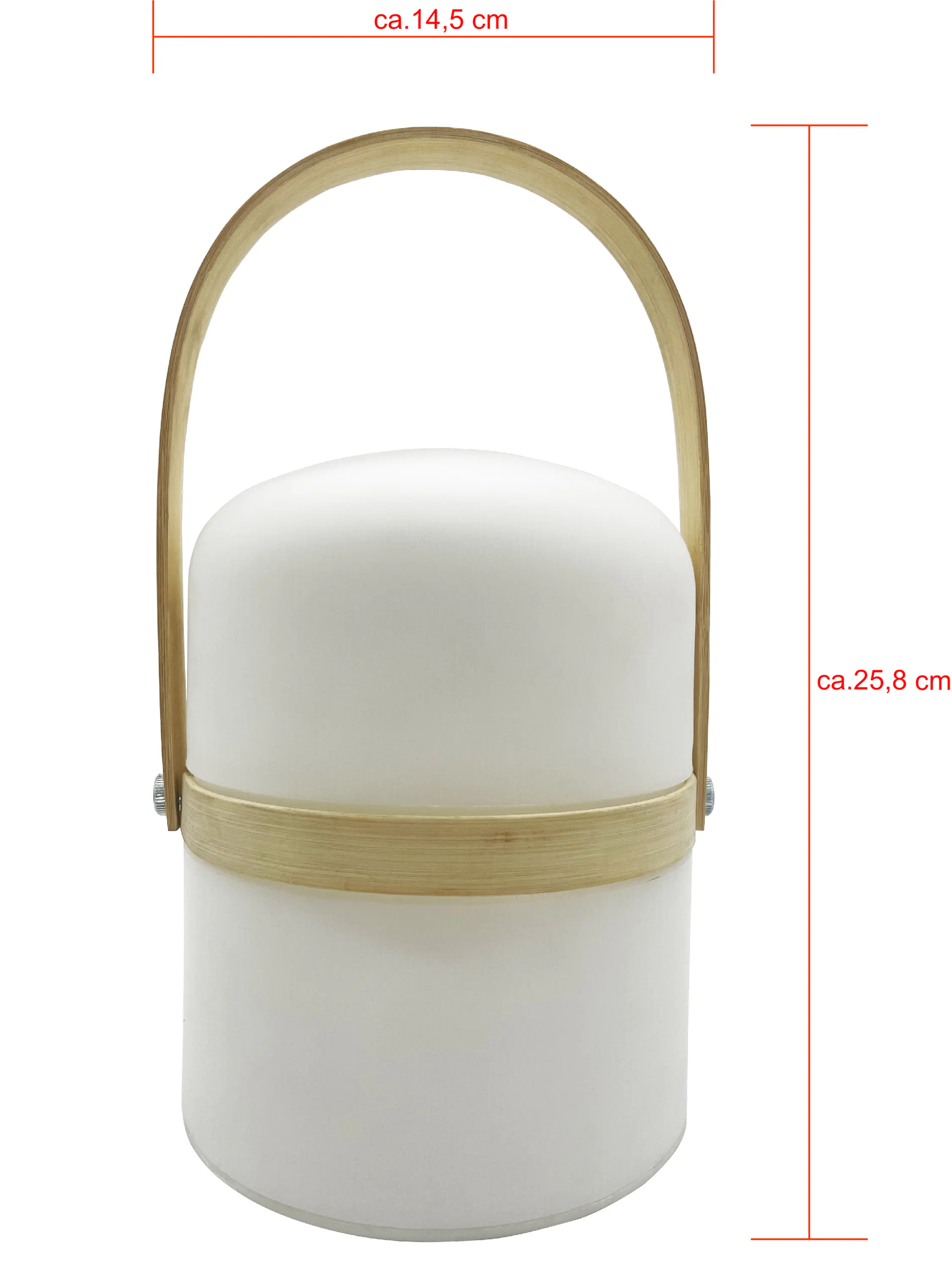 Dapo LED Solarleuchte Hawaii mit Bambus Ring warmweiß