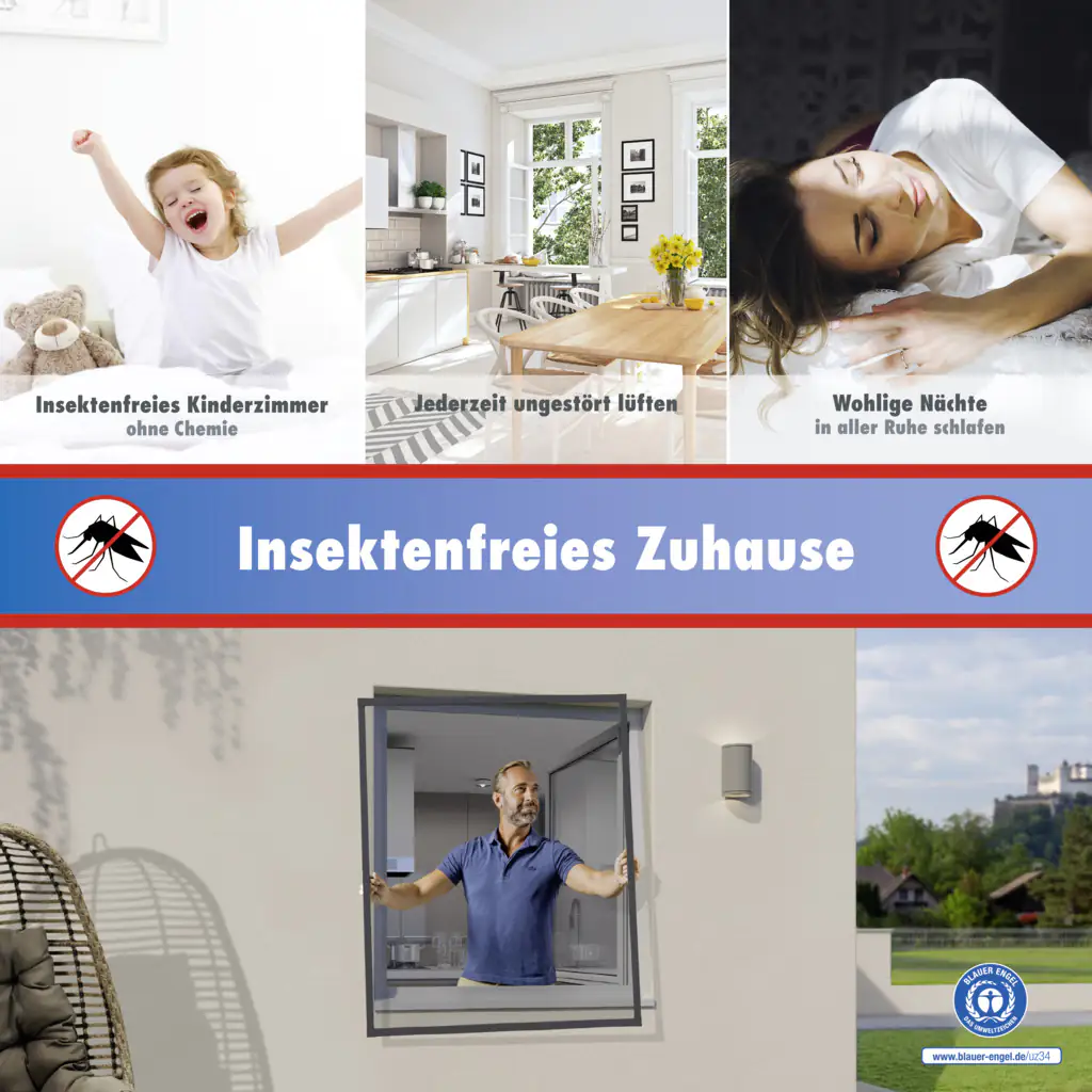 TrendLine Fliegenschutz-Fenster 120 x 150 cm schwarz/anthrazit kürzbar TrendLine Fliegenschutz-Fenster 120 x 150 cm schwarz/anthrazit kürzbar