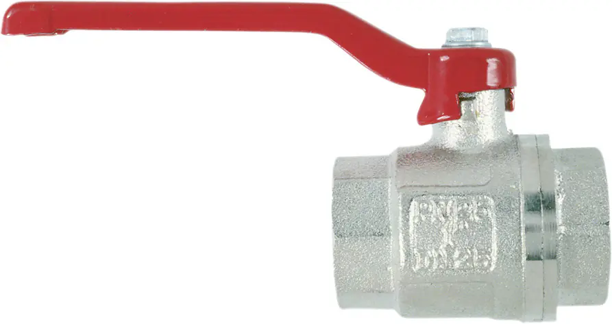 Cornat Kugelhahn Messing matt-verchromt, beidseitig IG 1 1/4"