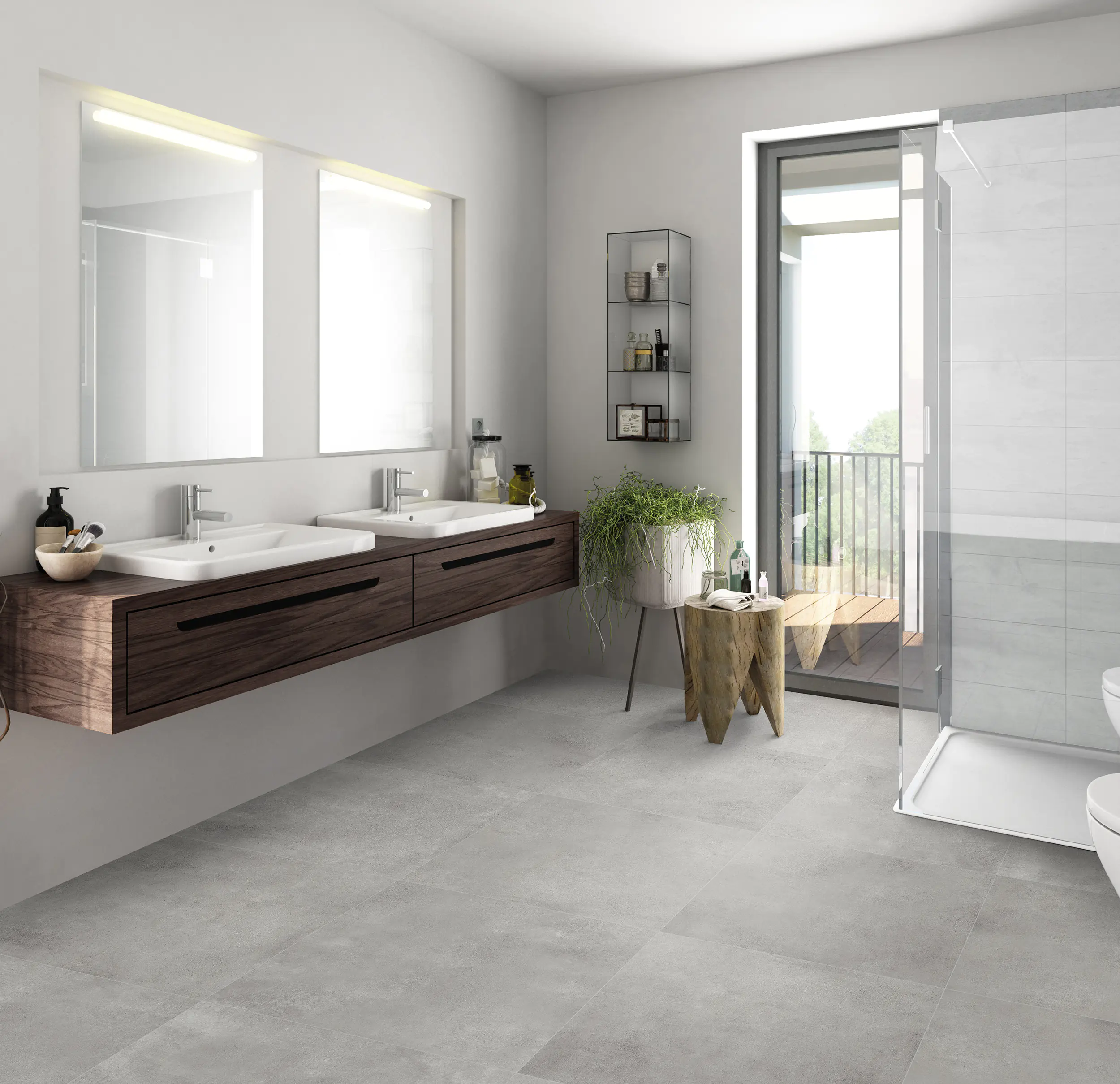 Bodenfliese Feinsteinzeug Marte 60 x 60 cm grau