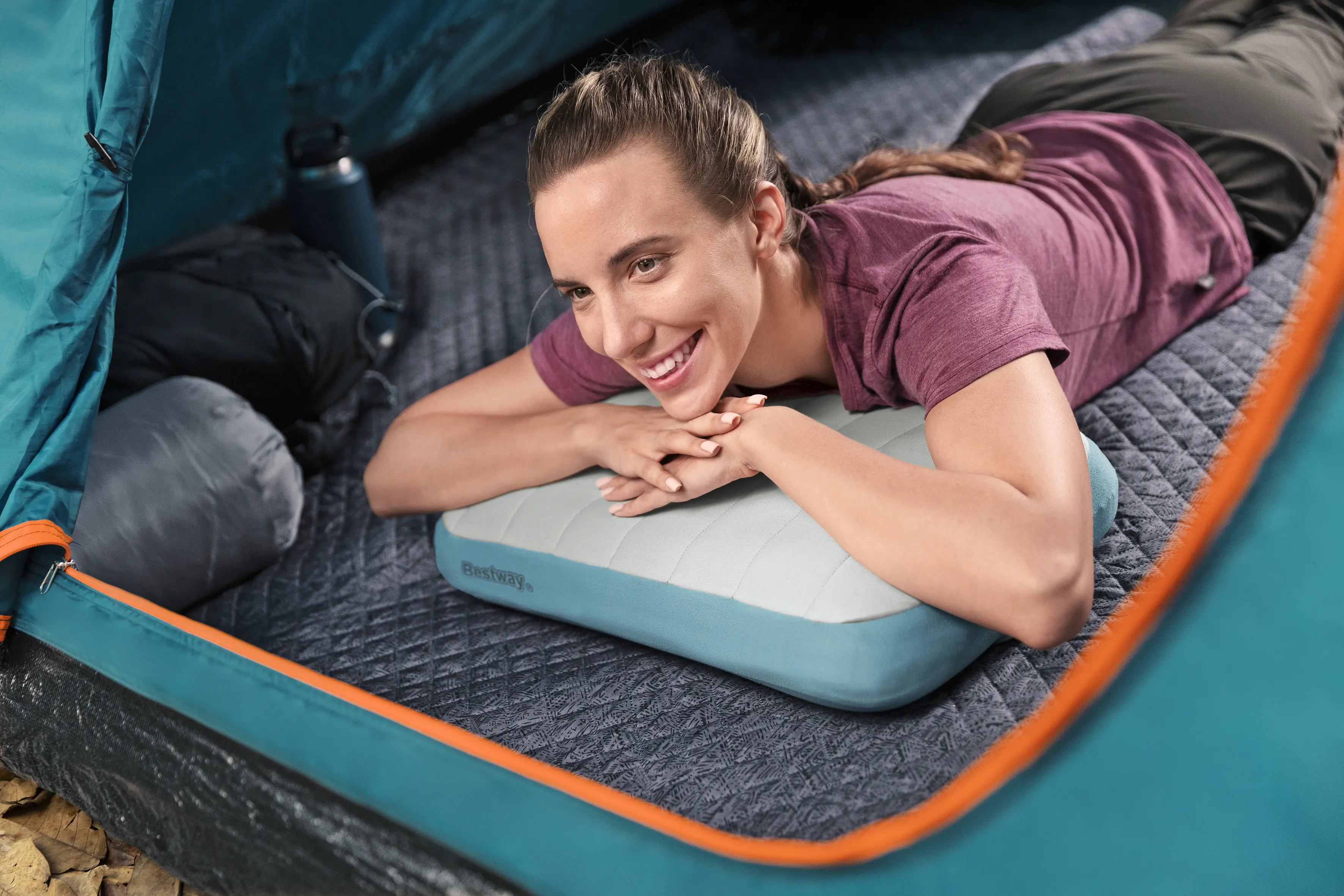 Bestway Luftkissen Alpinelie türkis 50 x 28 x 12 cm