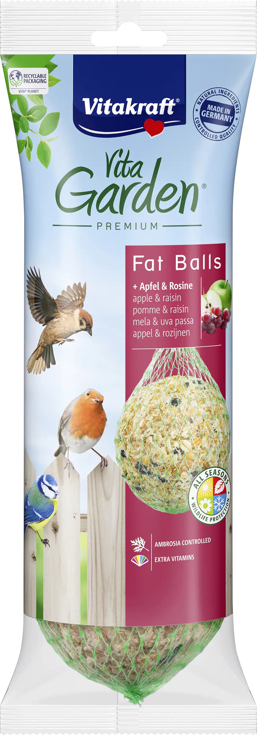 Vitakraft Vita Garden® Knödel Apfel & Rosine 4 Stück / 360 g