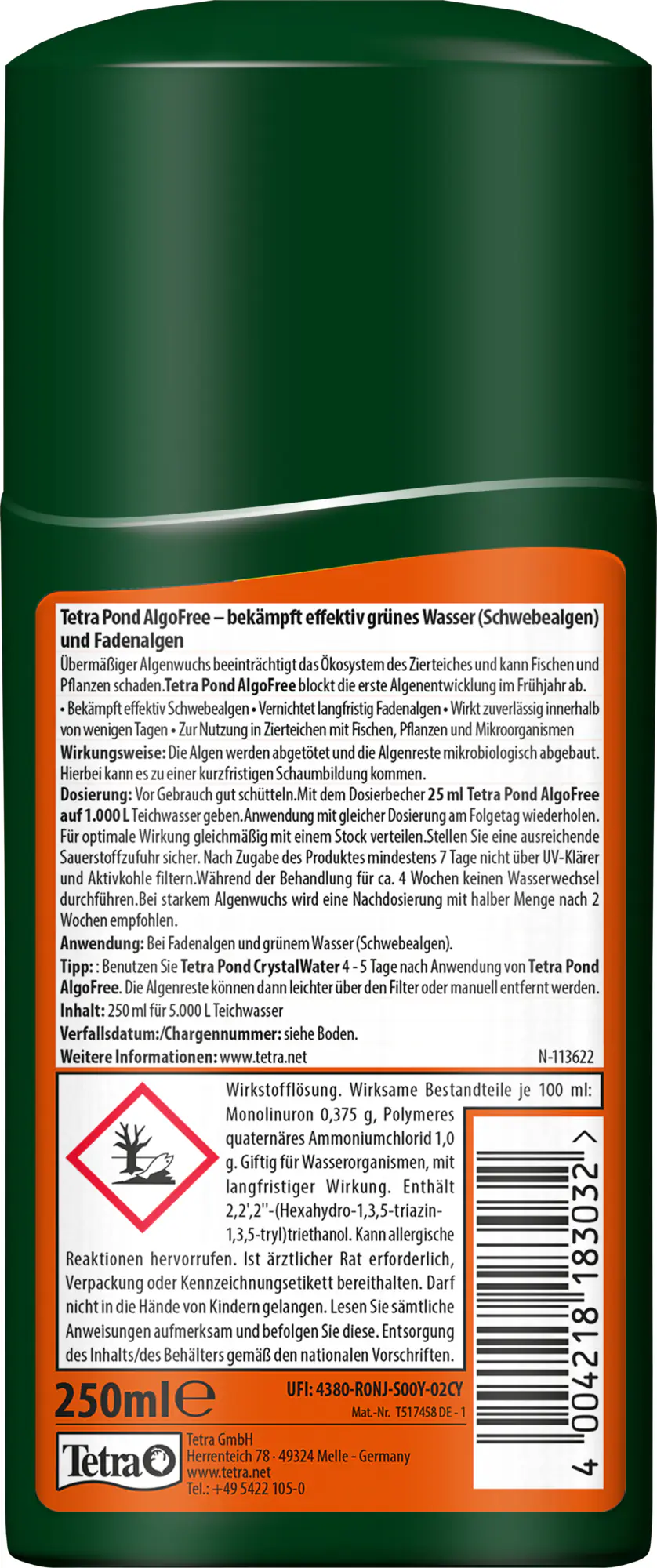 Tetra Wasseraufbereitung AlgoFree 250 ml Tetra Wasseraufbereitung AlgoFree 250 ml
