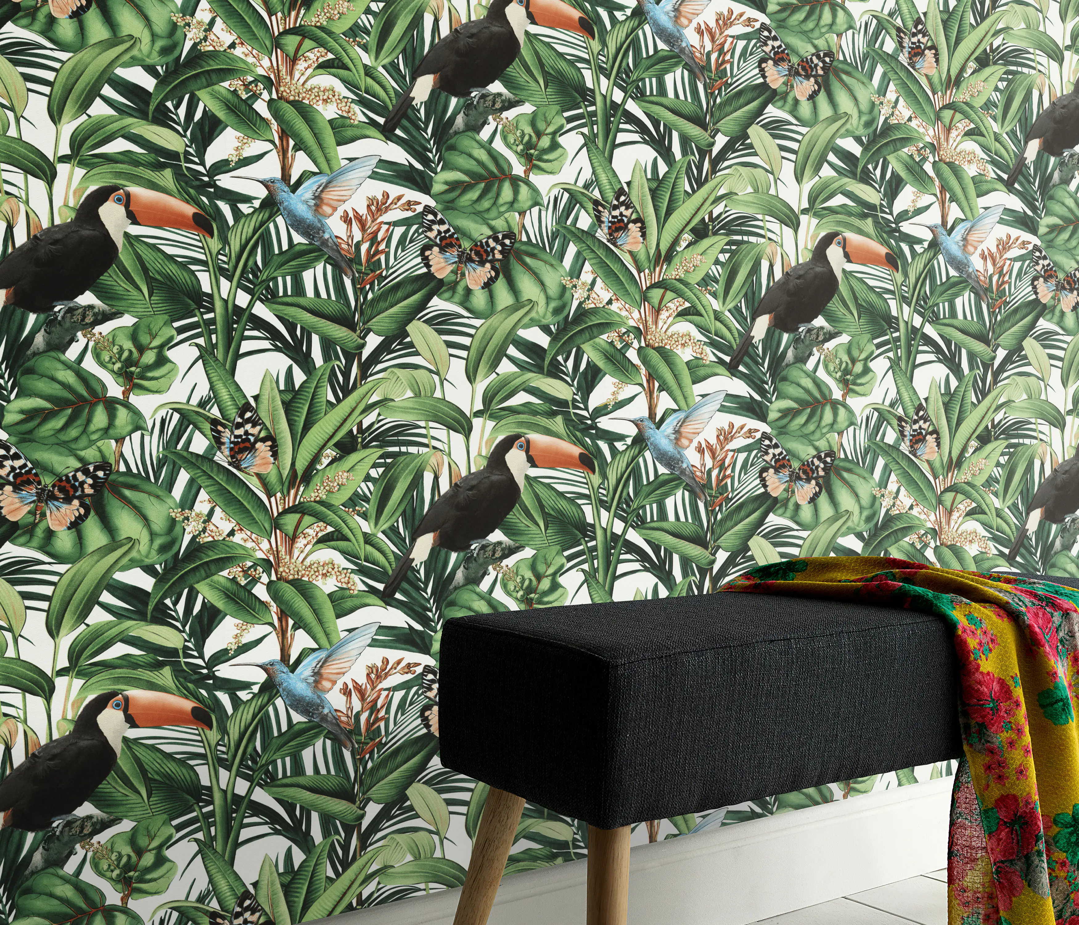 4002790206484_3 Erismann Vliestapete 10121-07 Paradiso 2 Floral grün 10,05 x 0,53 m