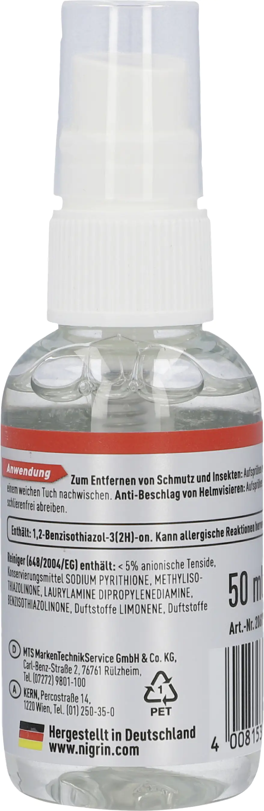 Nigrin MOTO-BIKE Helm- und Visierreiniger 50ml